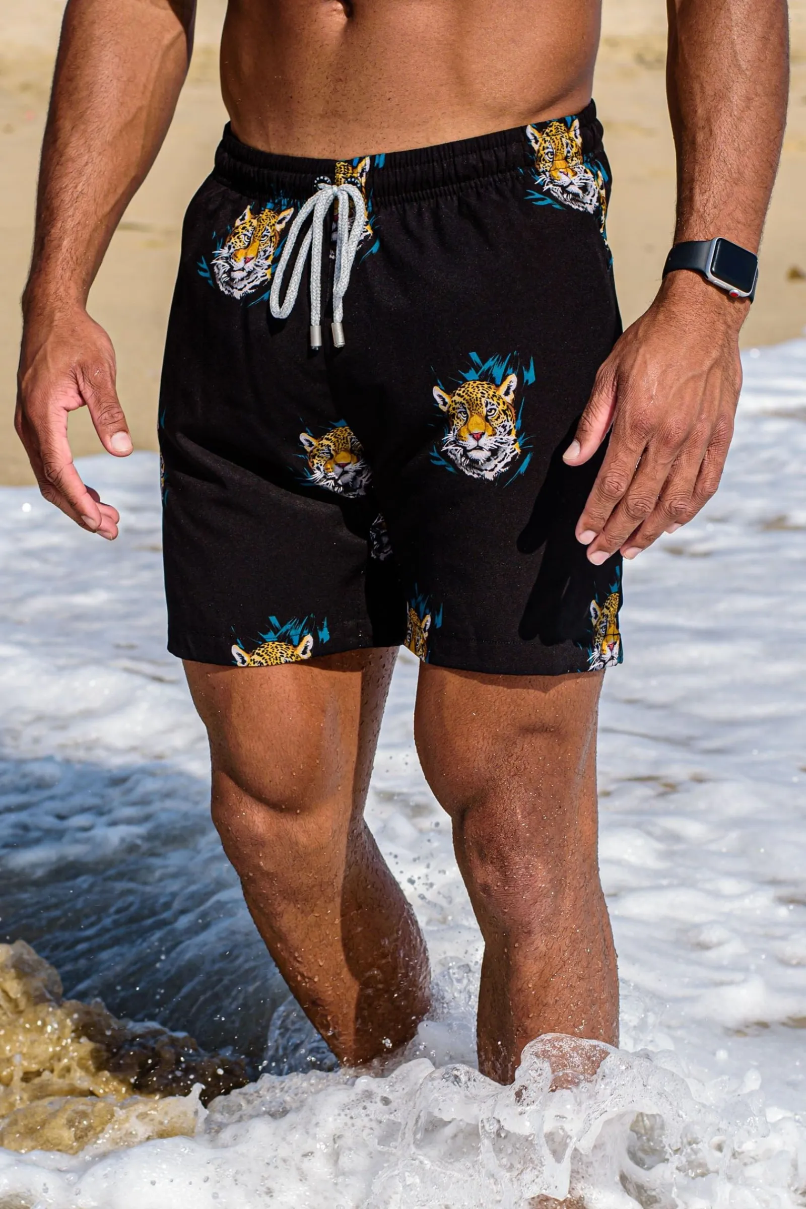 Shorts<Youngla 128 Abstract Swim Shorts '22 Disguised Tiger|Donut|Furry Leopard|Melon Pineapple