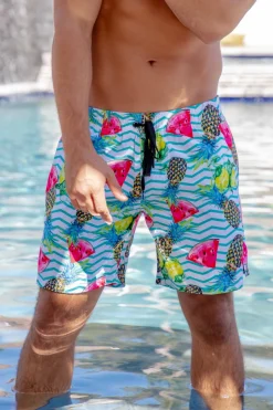 Shorts<Youngla 128 Abstract Swim Shorts '22 Disguised Tiger|Donut|Furry Leopard|Melon Pineapple