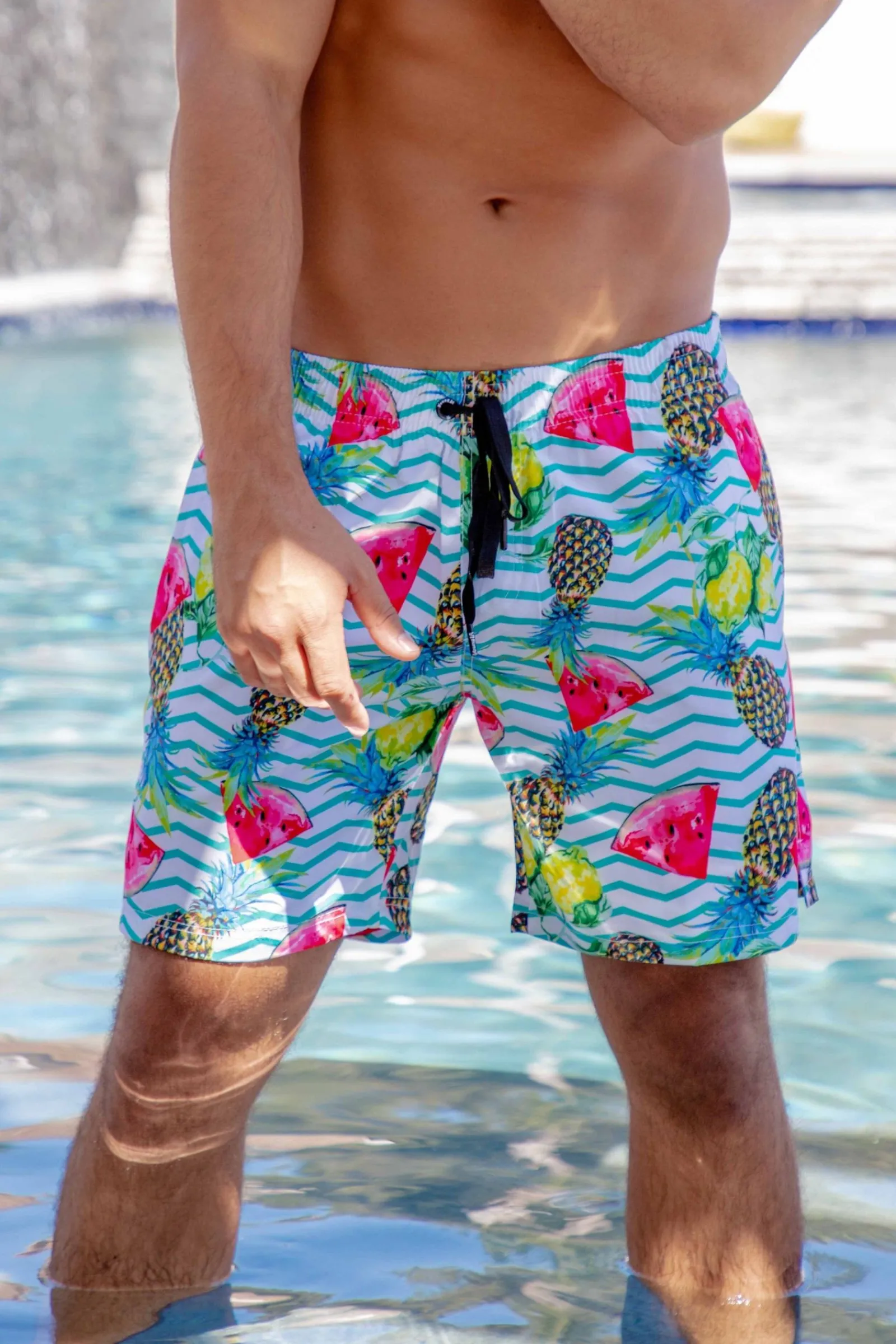 Shorts<Youngla 128 Abstract Swim Shorts '22 Disguised Tiger|Donut|Furry Leopard|Melon Pineapple