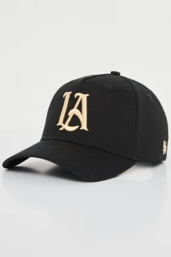 Hats & Beanies<Youngla 920 A-Frame La Snapback Hat 2.0 Earthy Colors Black Brown La|Black Off-White La|Chocolate
