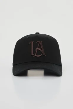 Hats & Beanies<Youngla 920 A-Frame La Snapback Hat 2.0 Earthy Colors Black Brown La|Black Off-White La|Chocolate