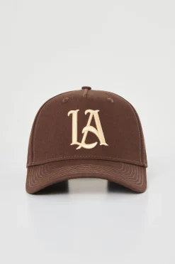 Hats & Beanies<Youngla 920 A-Frame La Snapback Hat 2.0 Earthy Colors Black Brown La|Black Off-White La|Chocolate