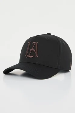 Hats & Beanies<Youngla 920 A-Frame La Snapback Hat 2.0 Earthy Colors Black Brown La|Black Off-White La|Chocolate