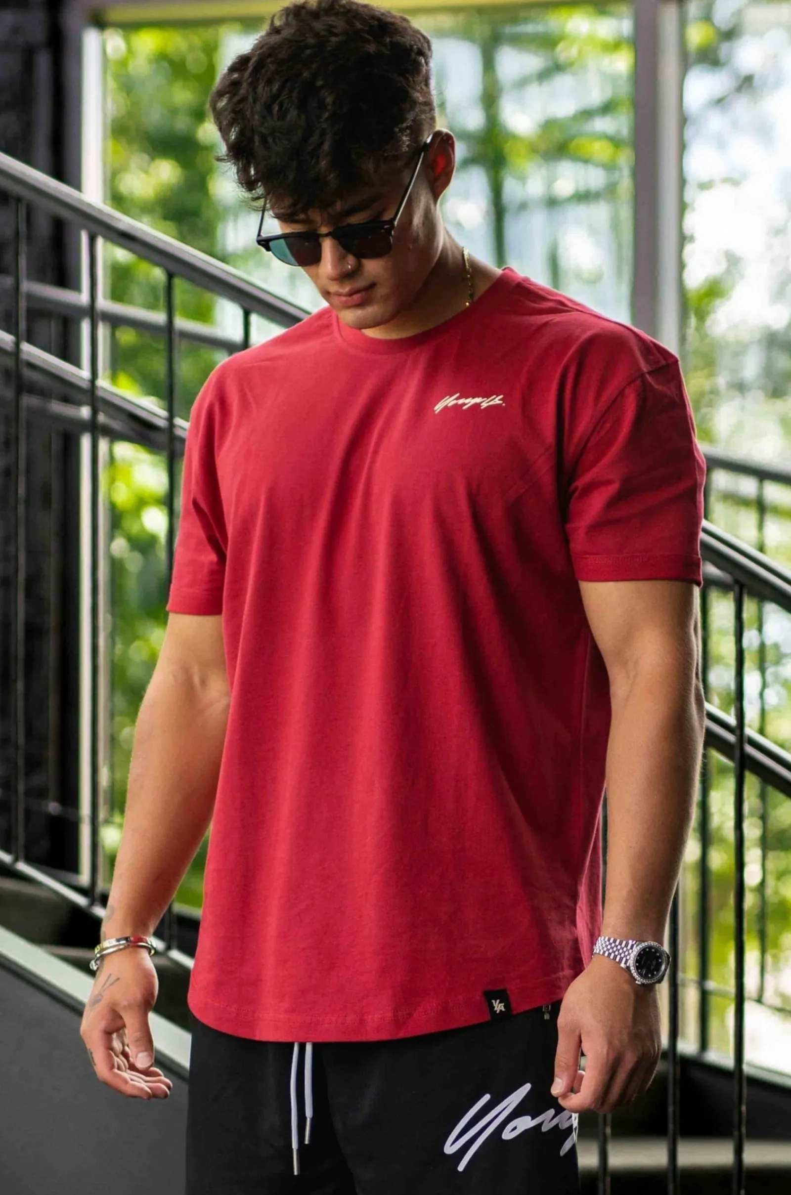 Shirts<Youngla 408 Autobiography Tees Black|Cream|Forest Green|Light Grey