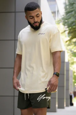 Shirts<Youngla 408 Autobiography Tees Black|Cream|Forest Green|Light Grey