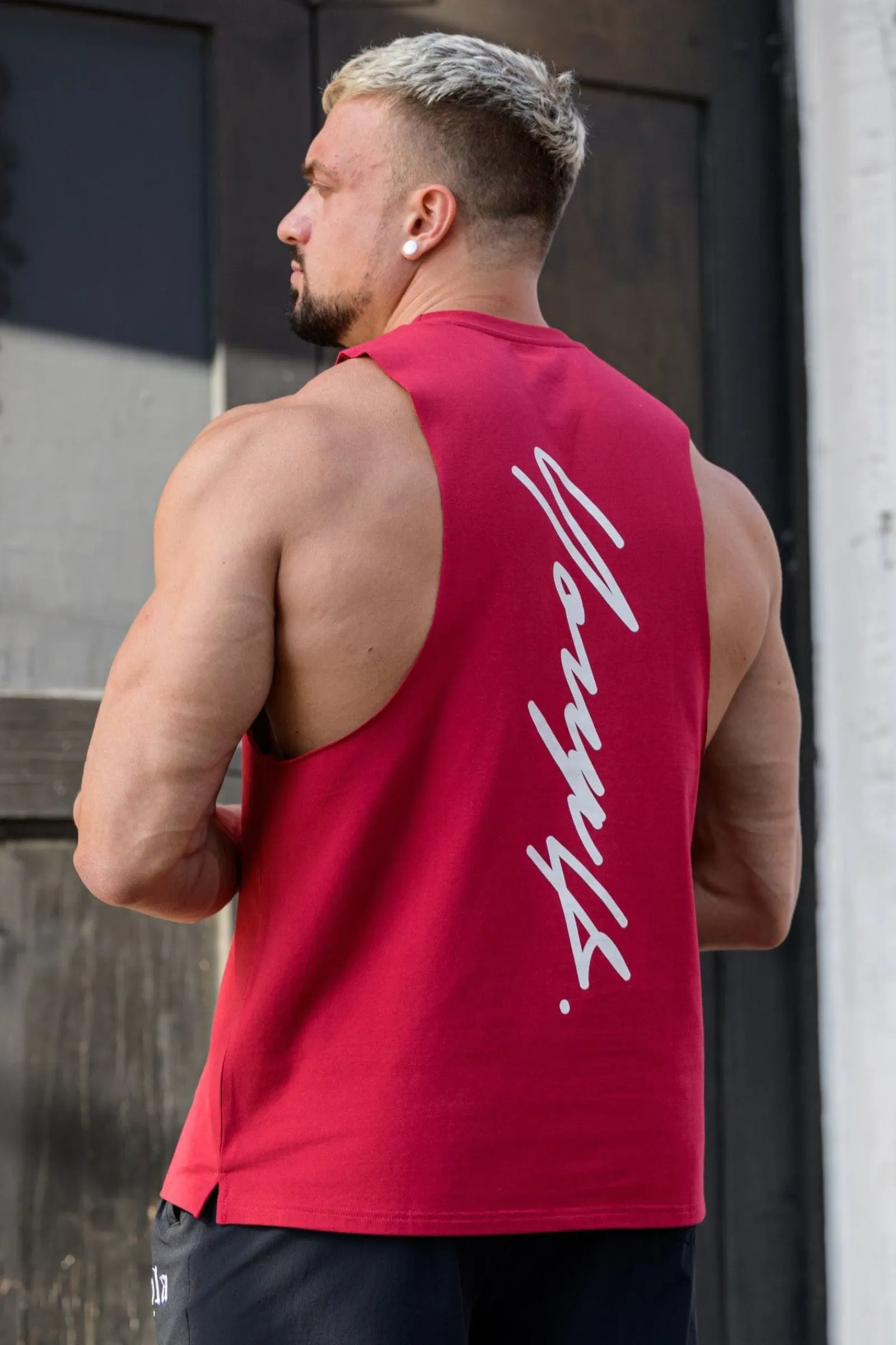 Tanks<Youngla 323 Autograph Delt Tanks Black|Heather Grey|Hot Fudge|Mustard Yellow