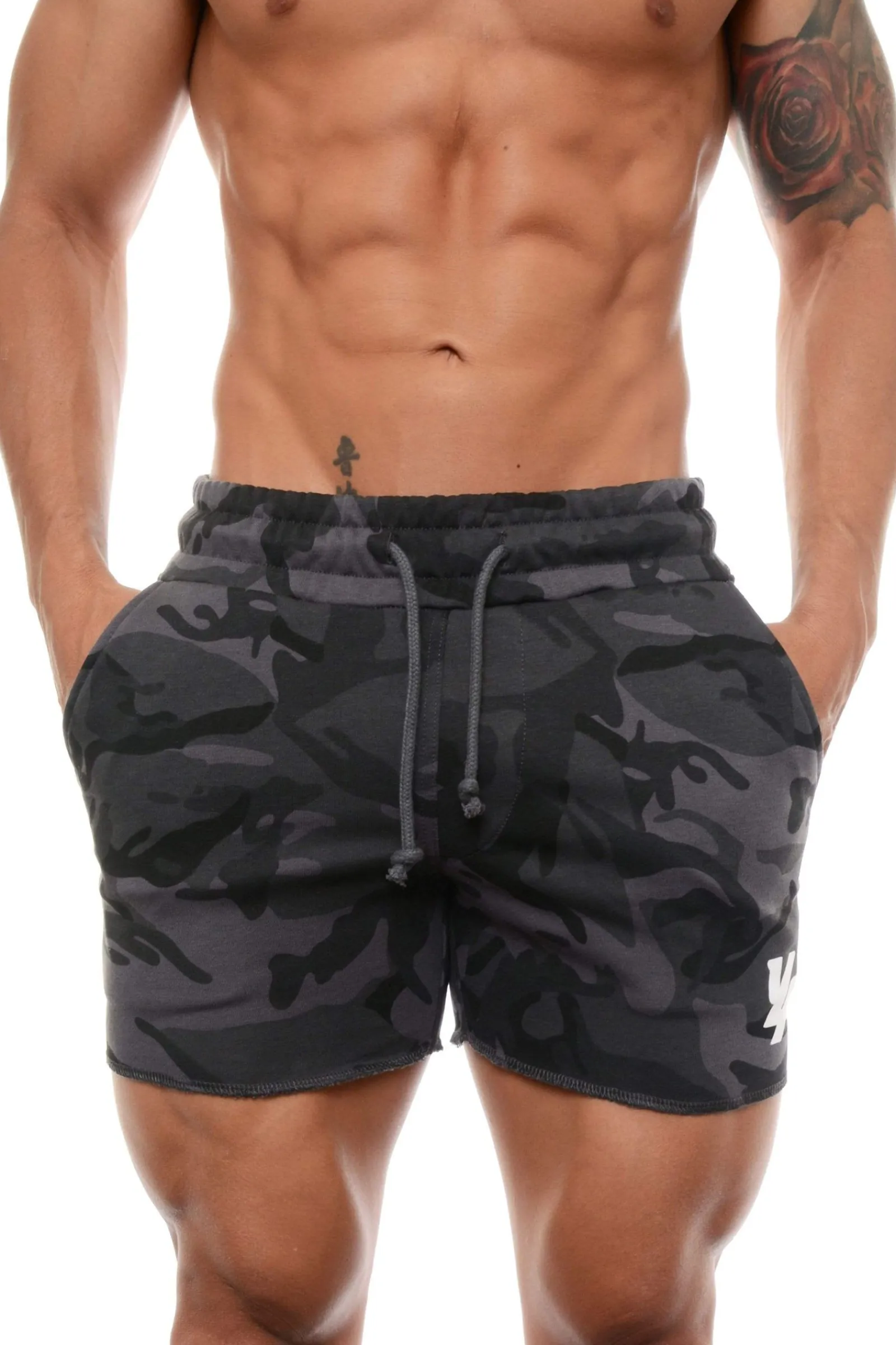 Shorts<Youngla 102 Bodybuilding French Terry Shorts Black|Olive|Burgundy|All Black