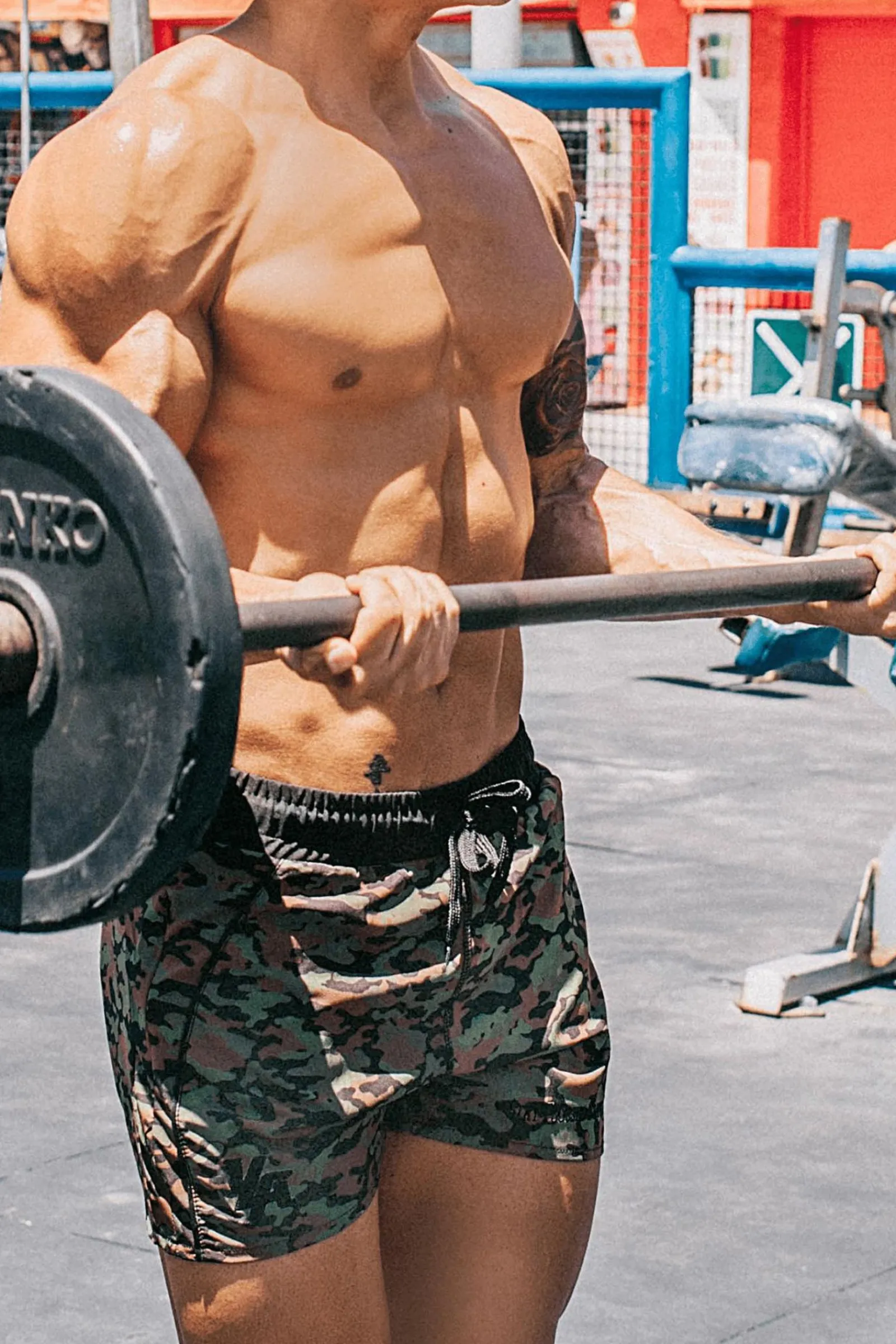 Shorts<Youngla 101 Bodybuilding Short Shorts All Black|Red|Olive|All Grey