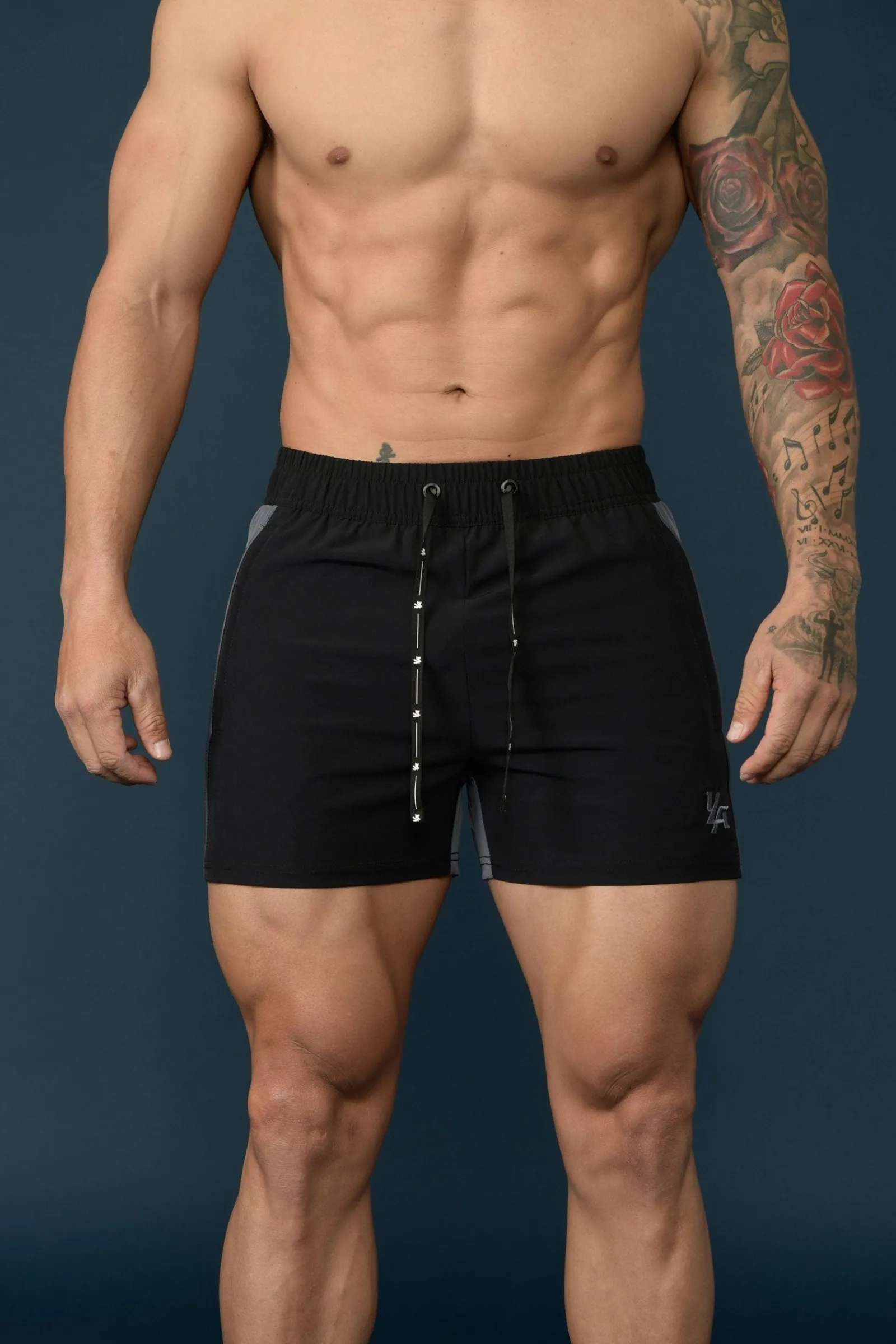 Shorts<Youngla 101 Bodybuilding Short Shorts All Black|Red|Olive|All Grey