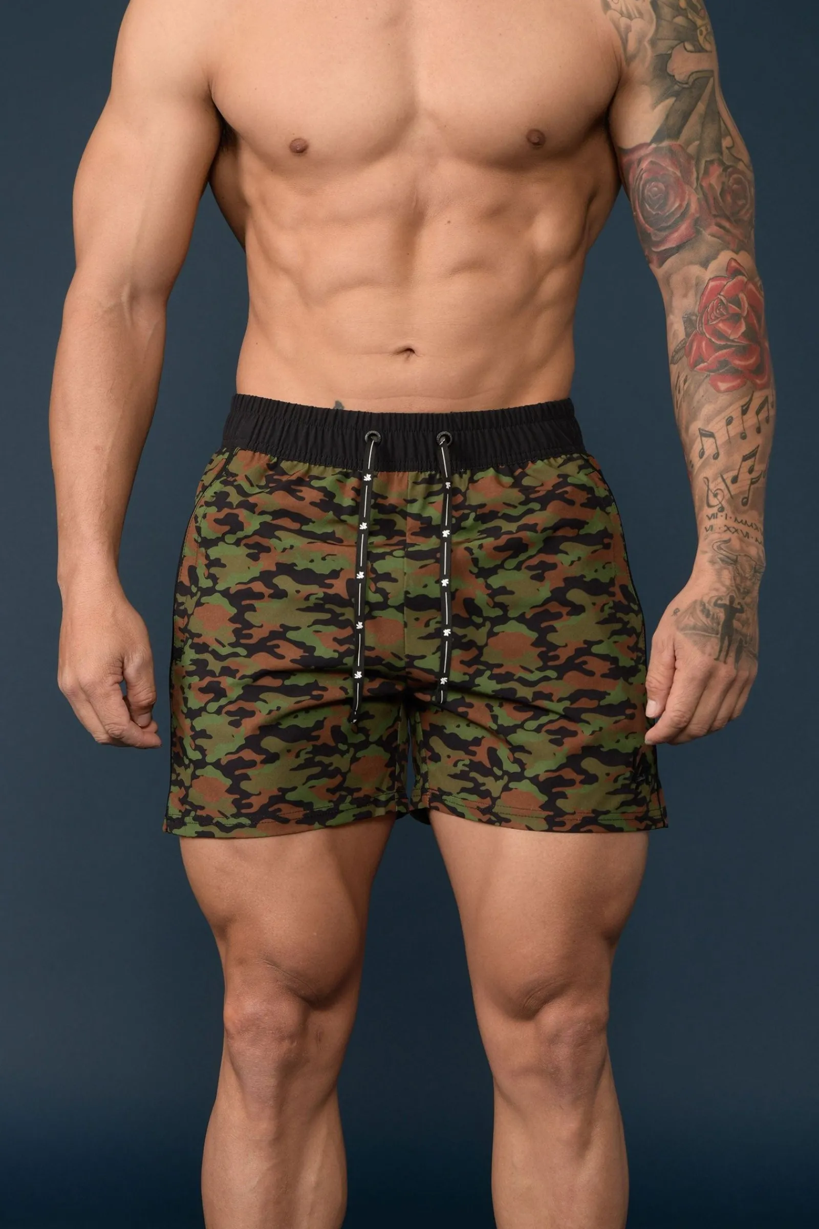 Shorts<Youngla 101 Bodybuilding Short Shorts All Black|Red|Olive|All Grey