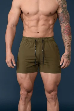 Shorts<Youngla 101 Bodybuilding Short Shorts All Black|Red|Olive|All Grey