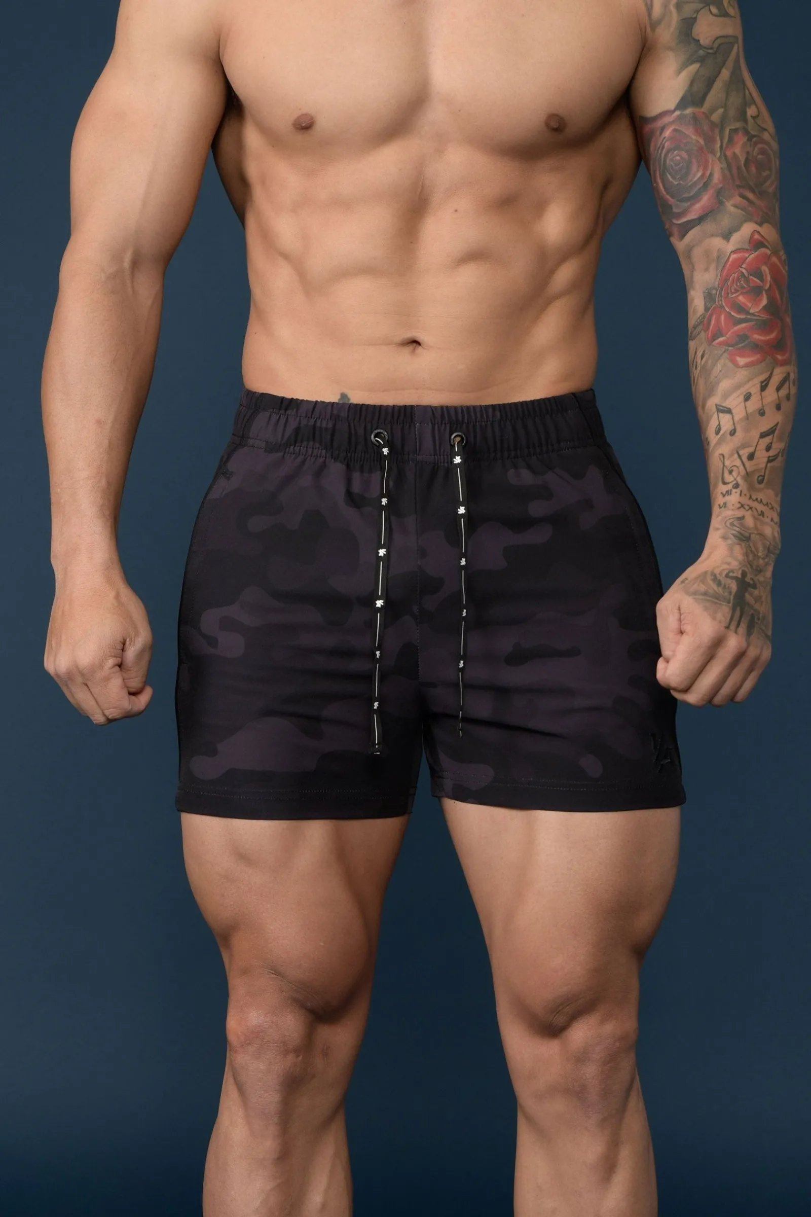 Shorts<Youngla 101 Bodybuilding Short Shorts All Black|Red|Olive|All Grey