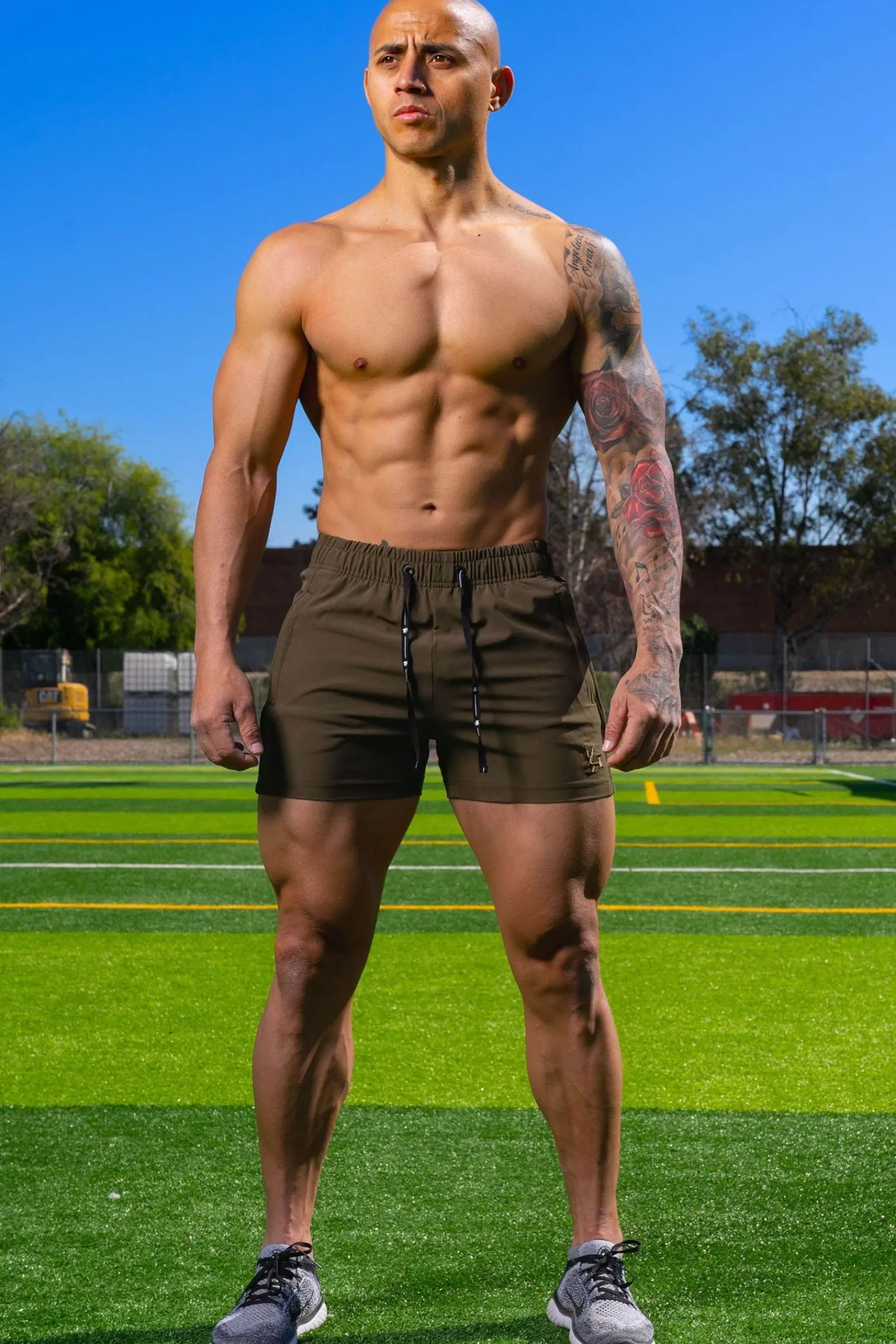 Shorts<Youngla 101 Bodybuilding Short Shorts All Black|Red|Olive|All Grey