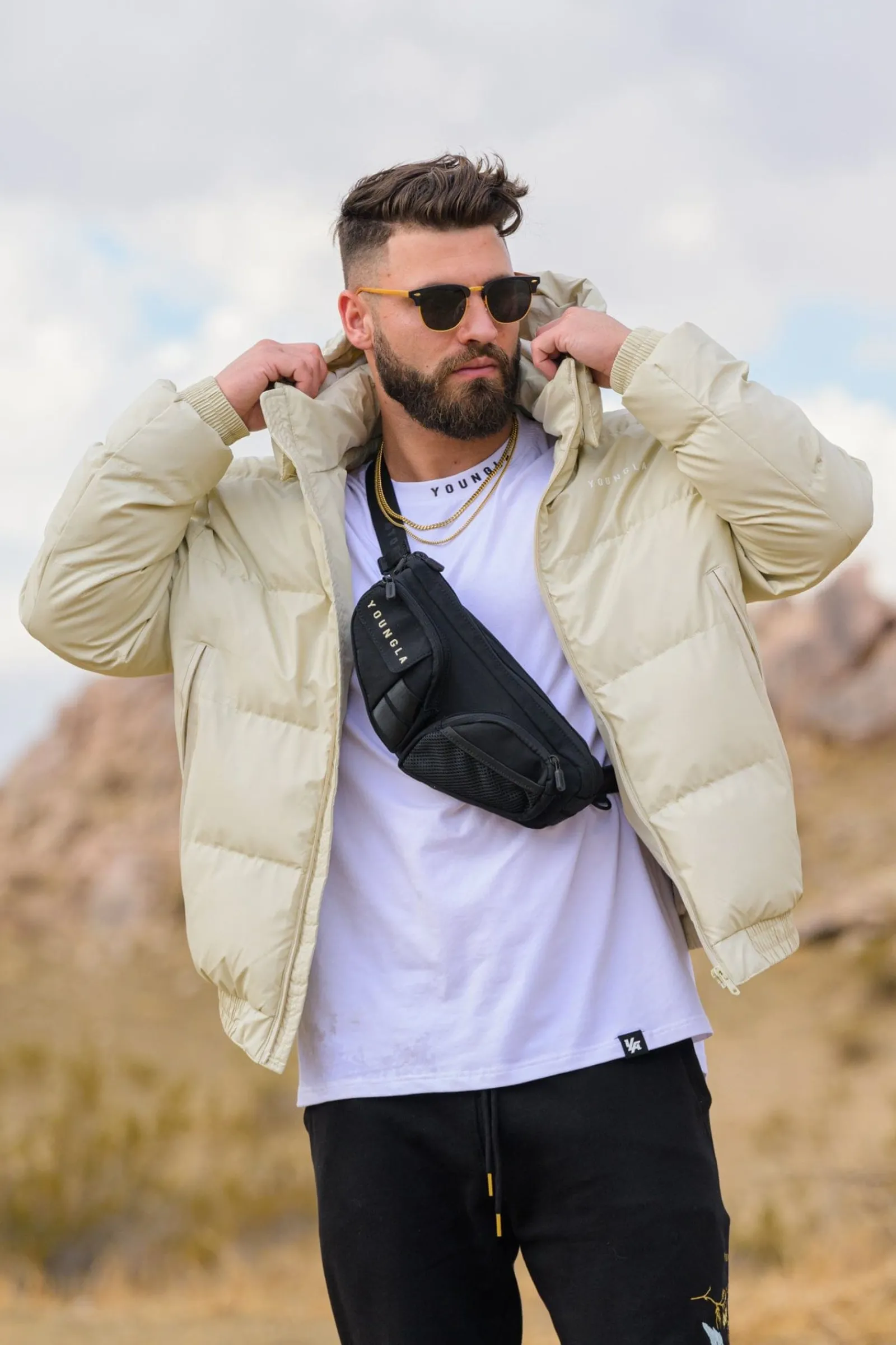 Outerwear<Youngla 554 Brooklyn Puffer Jacket Black|Off-White