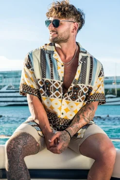 Shirts<Youngla 445 Cabo Vibez Shirts Printed Autumn Nights|Black Essence|Buttermilk Leaves|Chalk Flowers