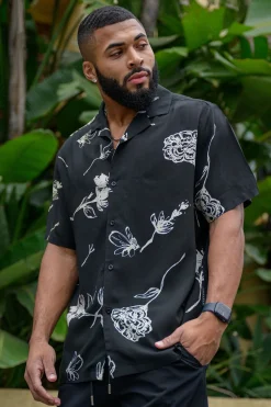 Shirts<Youngla 445 Cabo Vibez Shirts Printed Autumn Nights|Black Essence|Buttermilk Leaves|Chalk Flowers
