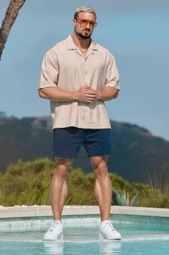 Shorts<Youngla 145 Casual Chino Shorts Black|Khaki|Navy|White