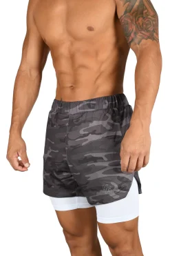 Shorts<Youngla 105 Compression Shorts 2.0 Grey Camo/White|Black Camo/White|White Camo/White|White Camo/Black