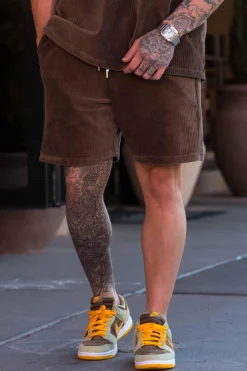 Shorts<Youngla 119 Cord Collection-Shorts Black|Chocolate|Coal|Navy