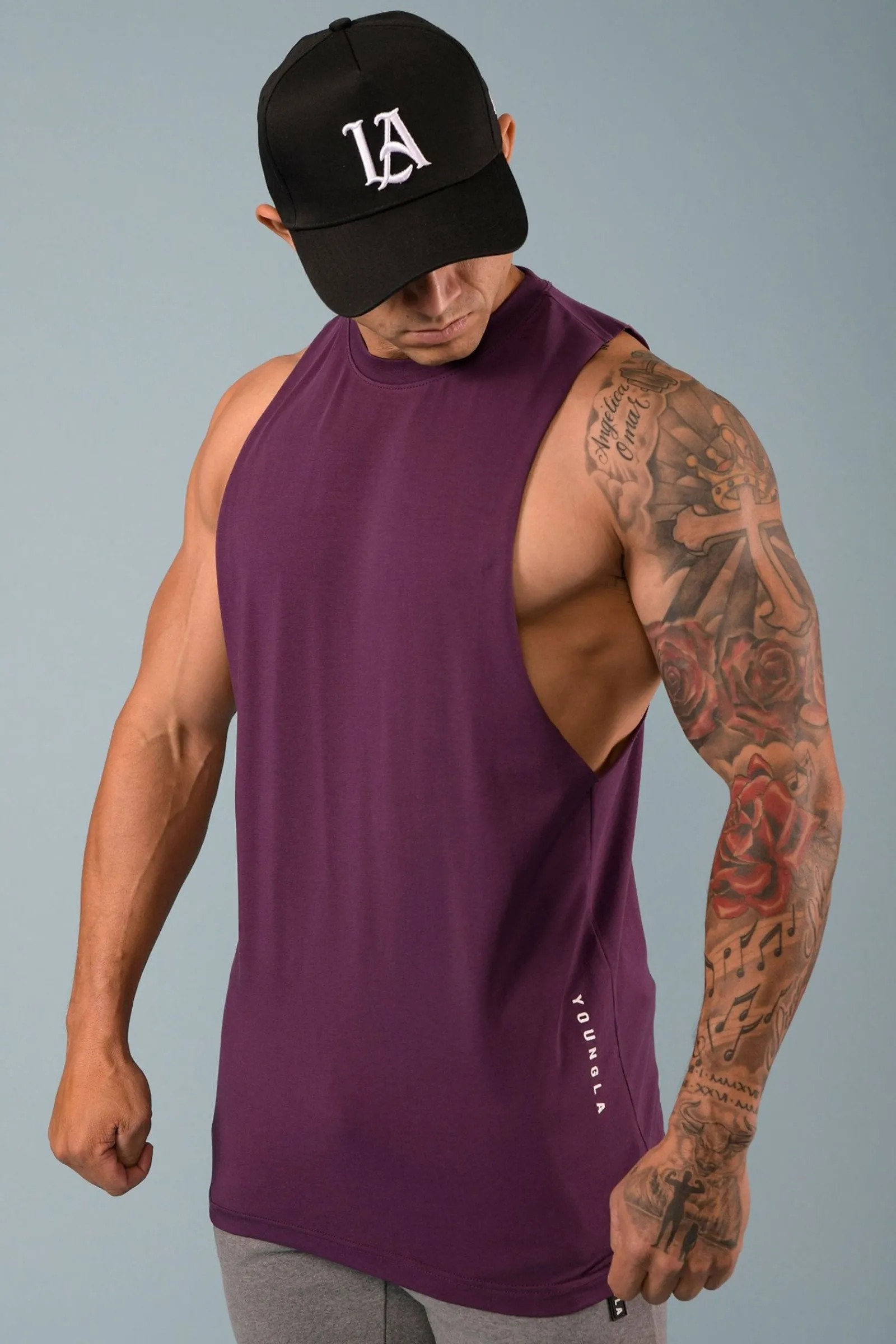 Tanks<Youngla 317 Delt Tanks Black|Deep Teal|Navy|Purple
