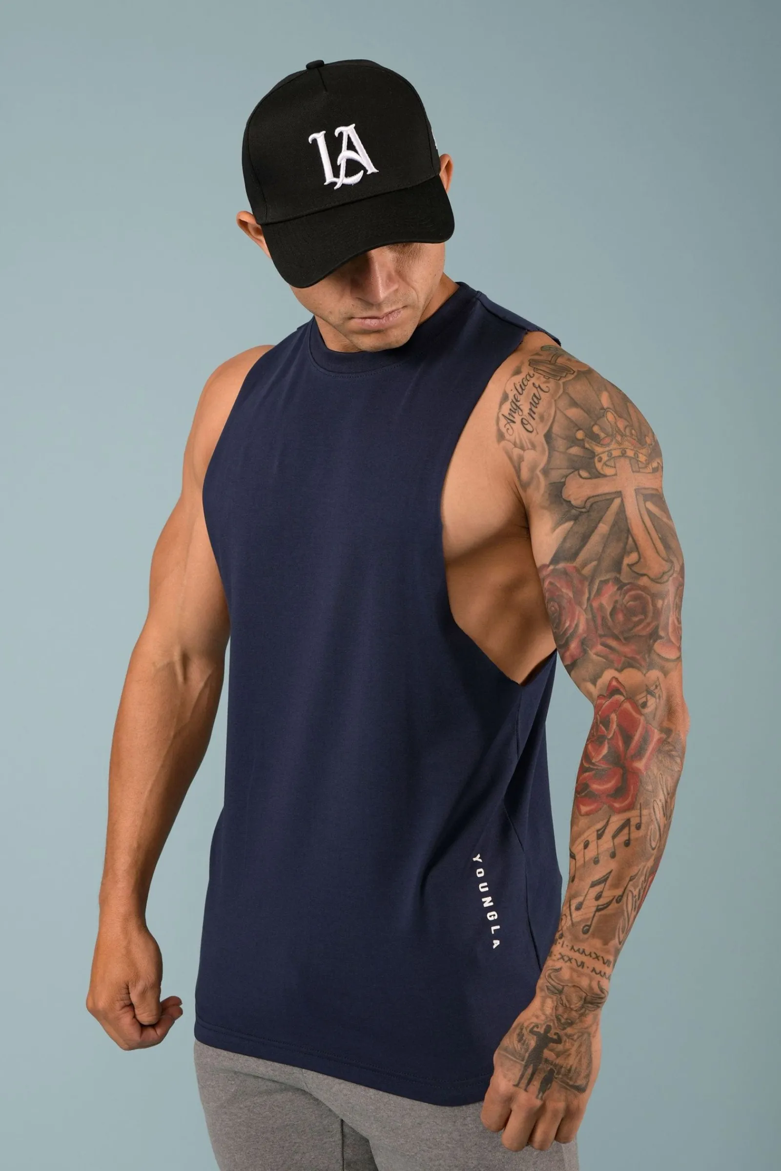 Tanks<Youngla 317 Delt Tanks Black|Deep Teal|Navy|Purple