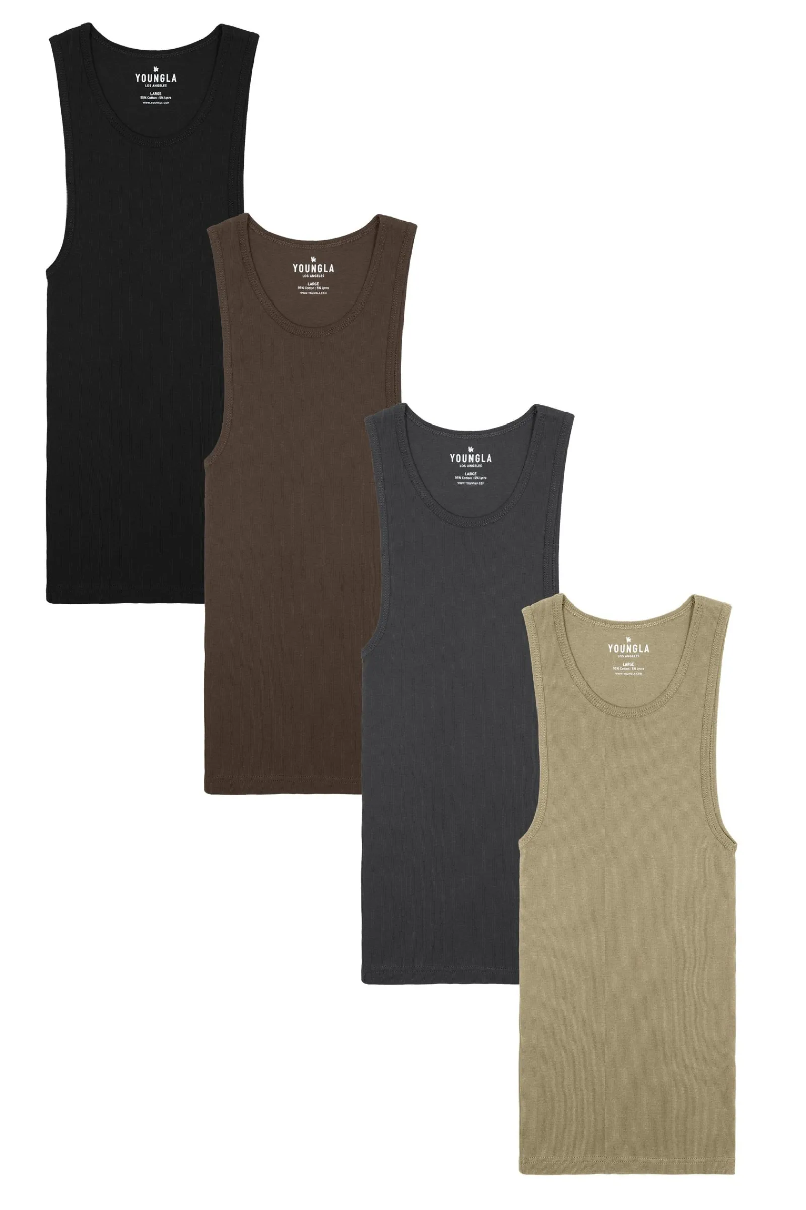 Tanks<Youngla 349 Earthy Collection-Wife Lovers 4 Pack