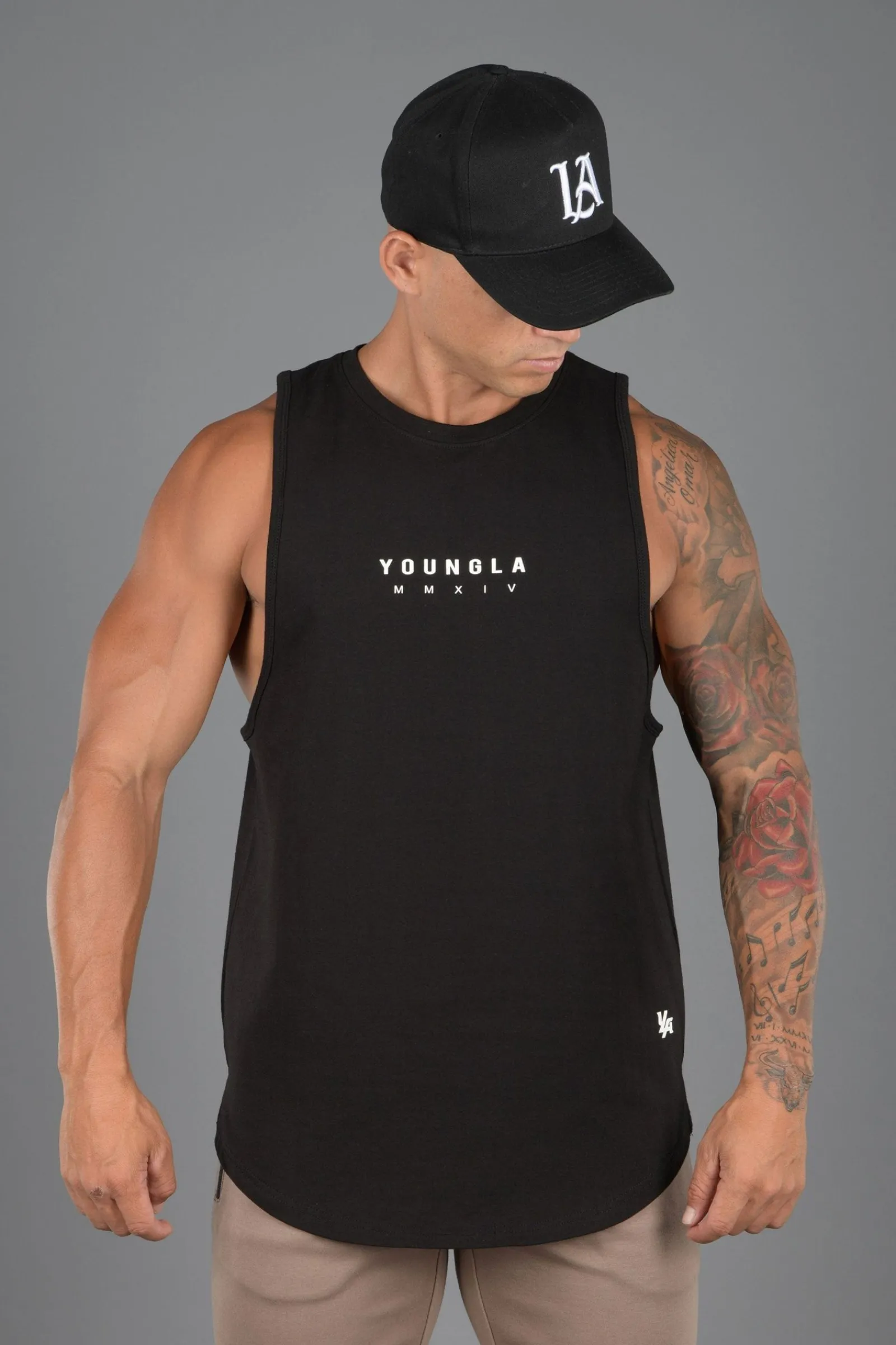 Tanks<Youngla 326 Elemental Tanks Black|Sky Blue|Cream|Grey