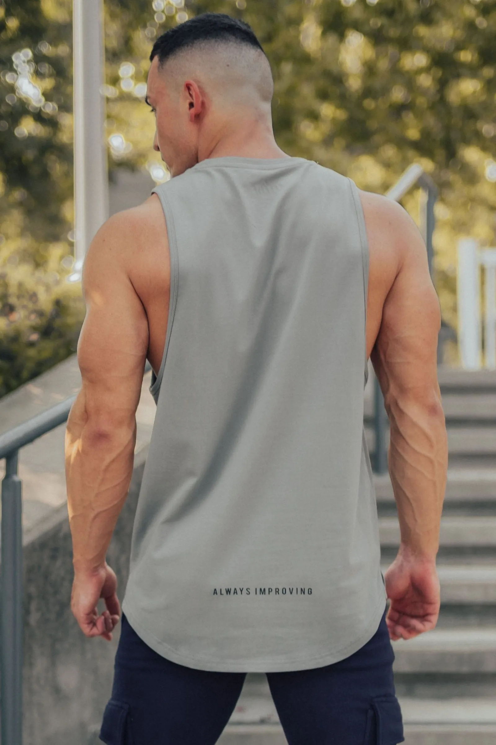 Tanks<Youngla 326 Elemental Tanks Black|Sky Blue|Cream|Grey