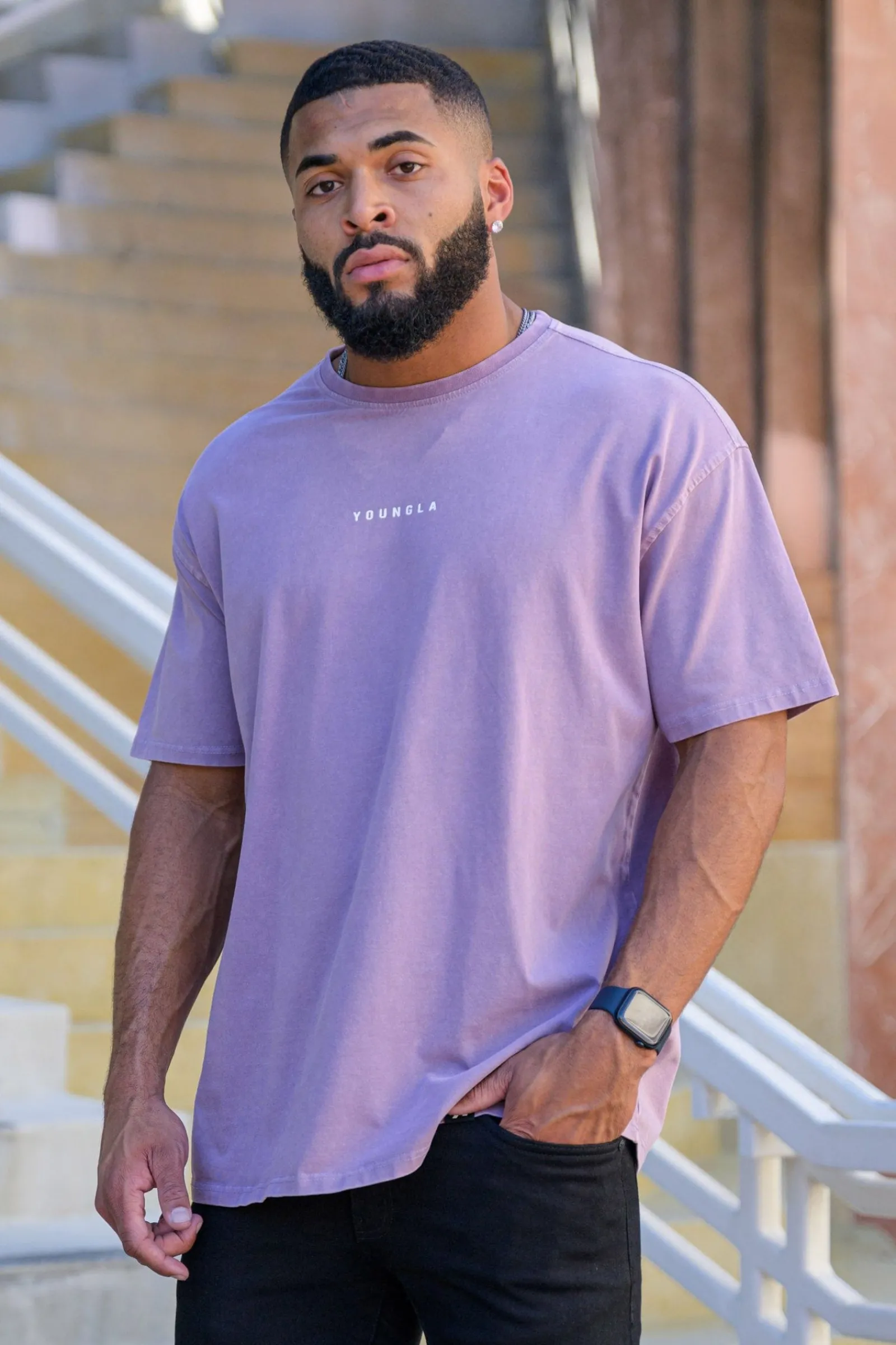 Shirts<Youngla 401 Essential Jacked Tees Black Wash|Grey Wash|Lavender Wash|Navy Wash