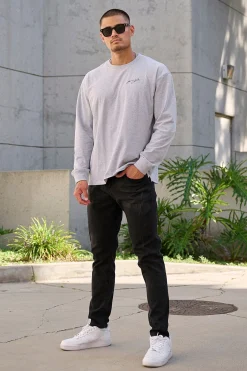 Shirts<Youngla 805 Essential Longsleeves Black|Citadel|Heather Grey|Hot Fudge