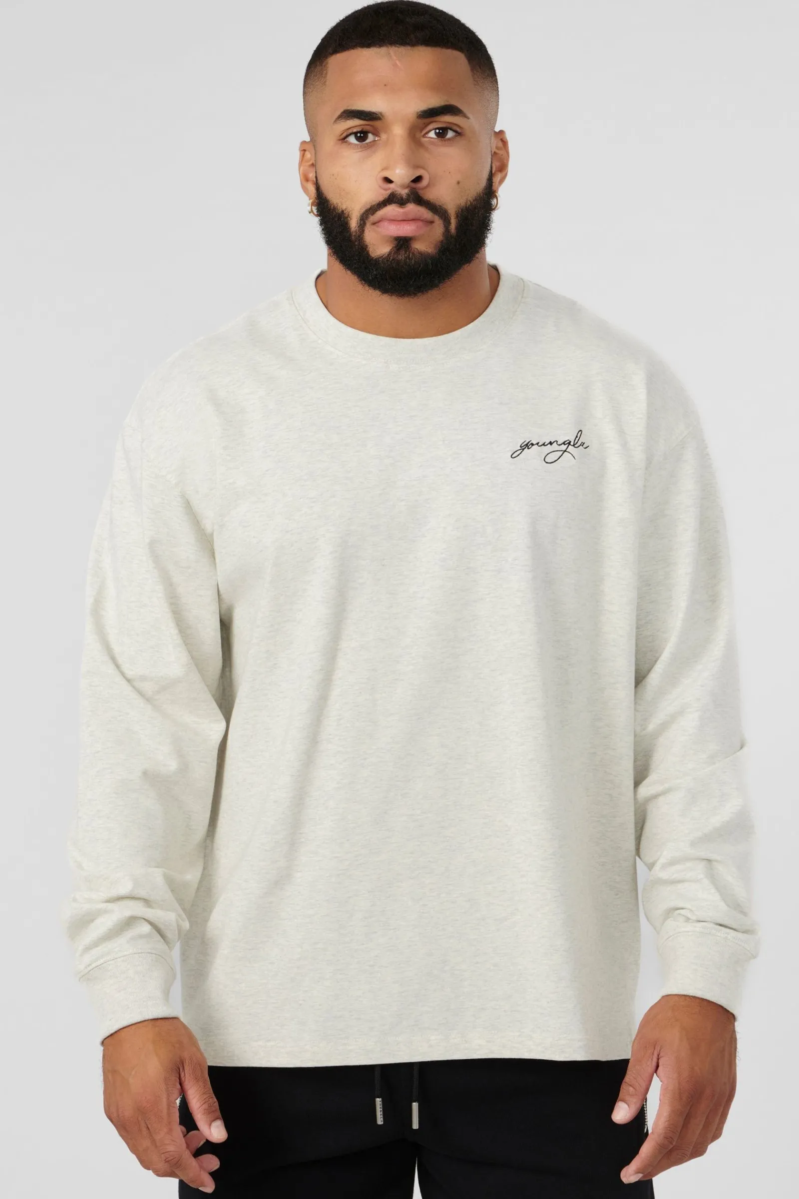 Shirts<Youngla 805 Essential Longsleeves Black|Citadel|Heather Grey|Hot Fudge