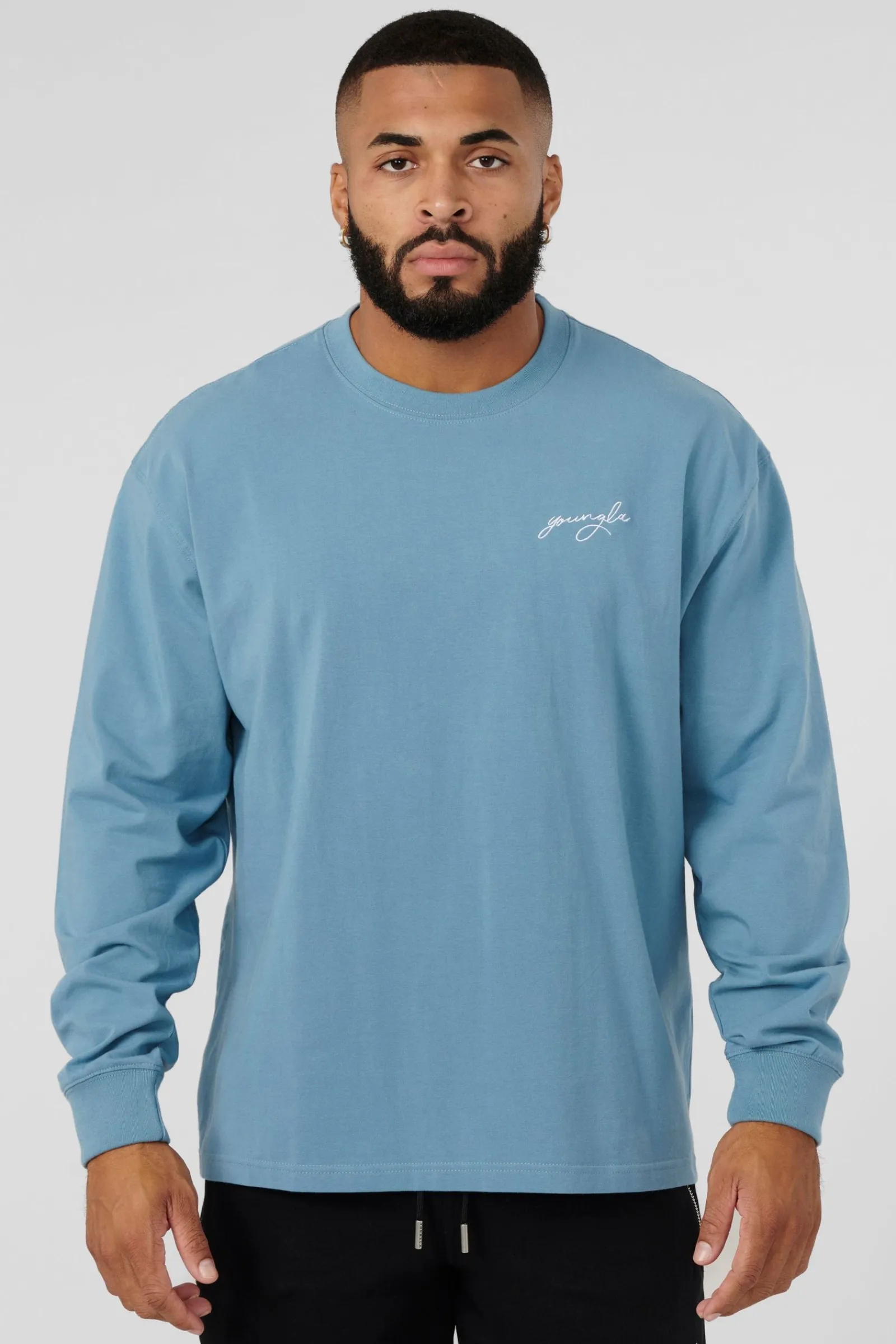Shirts<Youngla 805 Essential Longsleeves Black|Citadel|Heather Grey|Hot Fudge