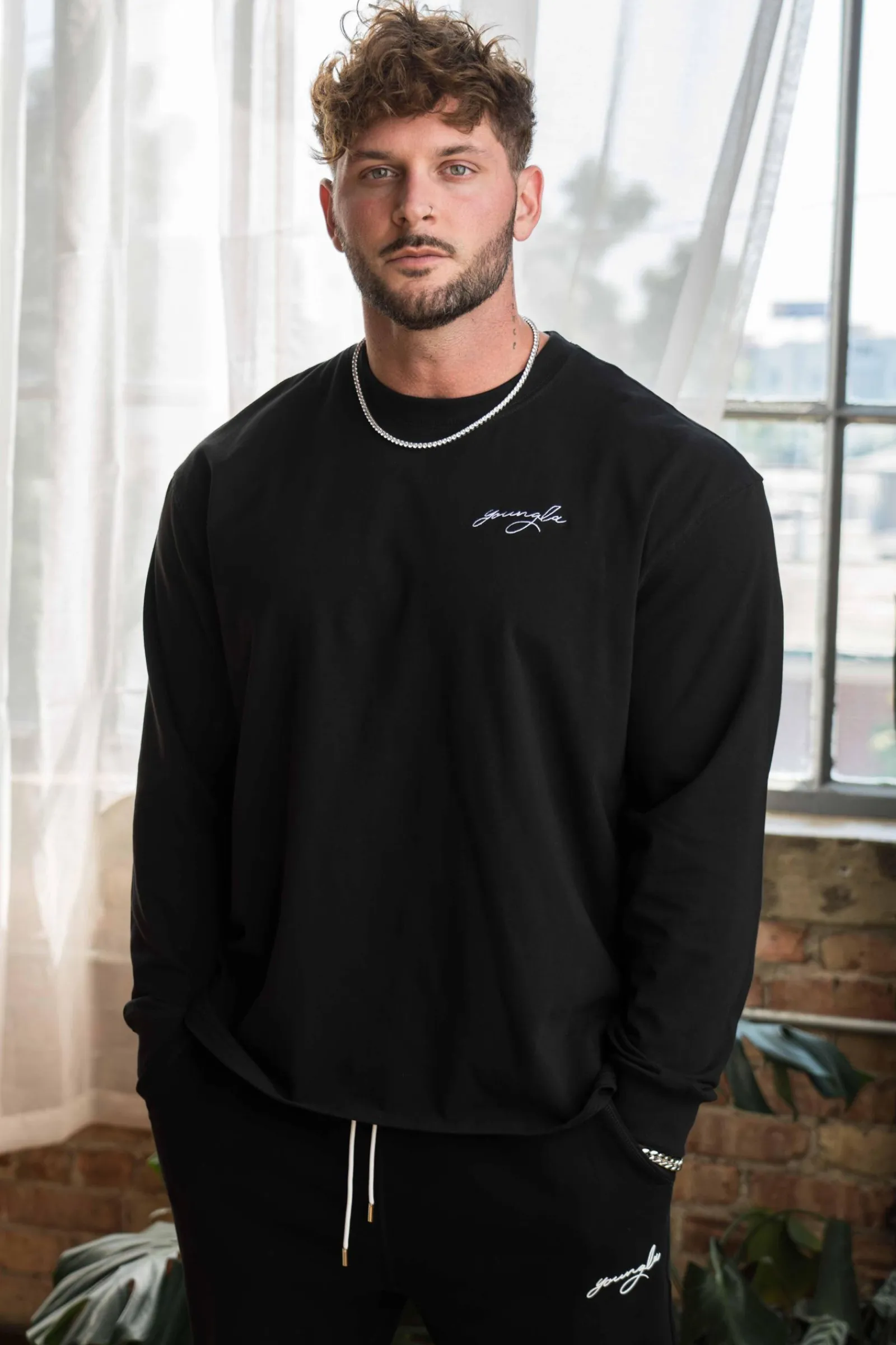Shirts<Youngla 805 Essential Longsleeves Black|Citadel|Heather Grey|Hot Fudge