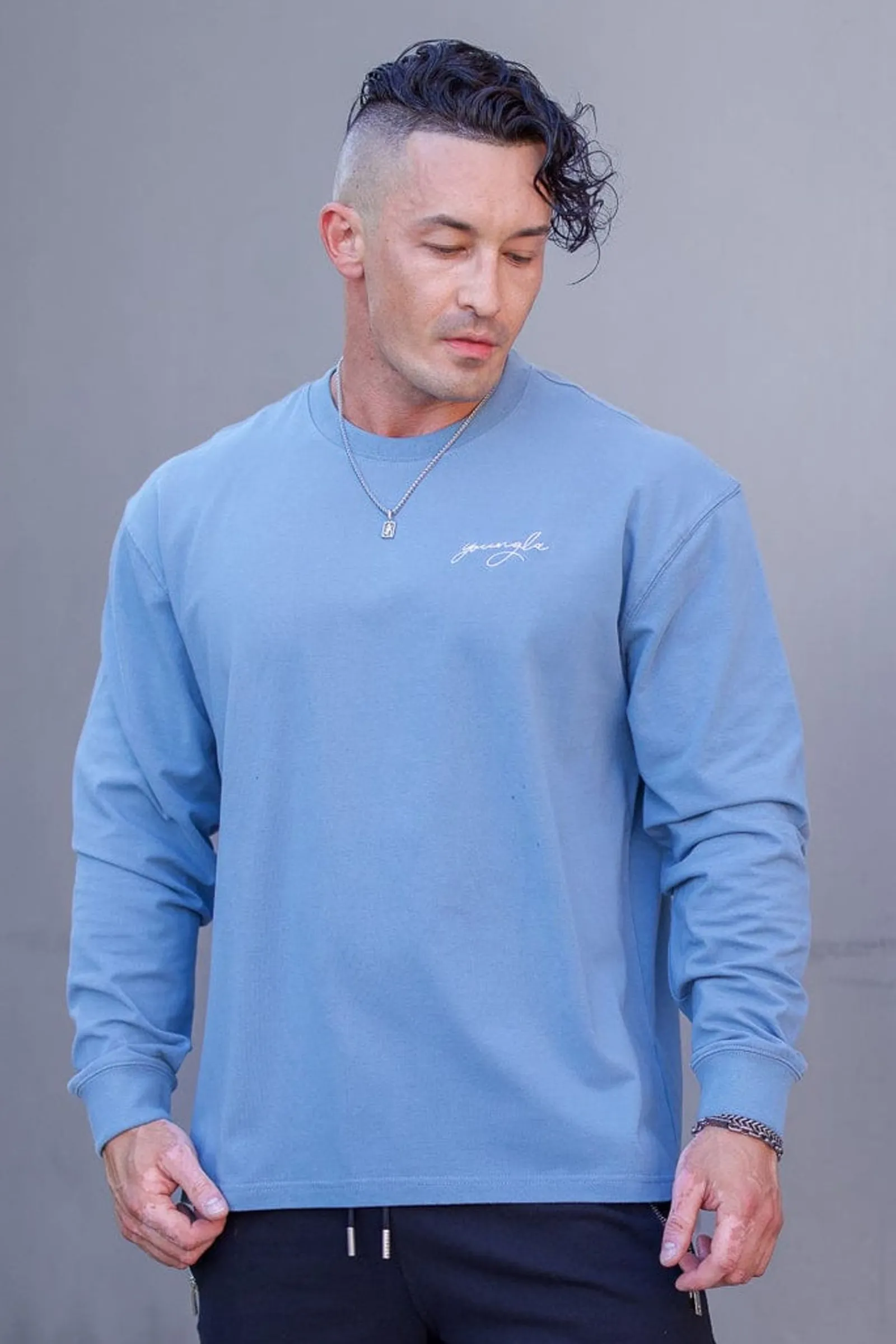 Shirts<Youngla 805 Essential Longsleeves Black|Citadel|Heather Grey|Hot Fudge