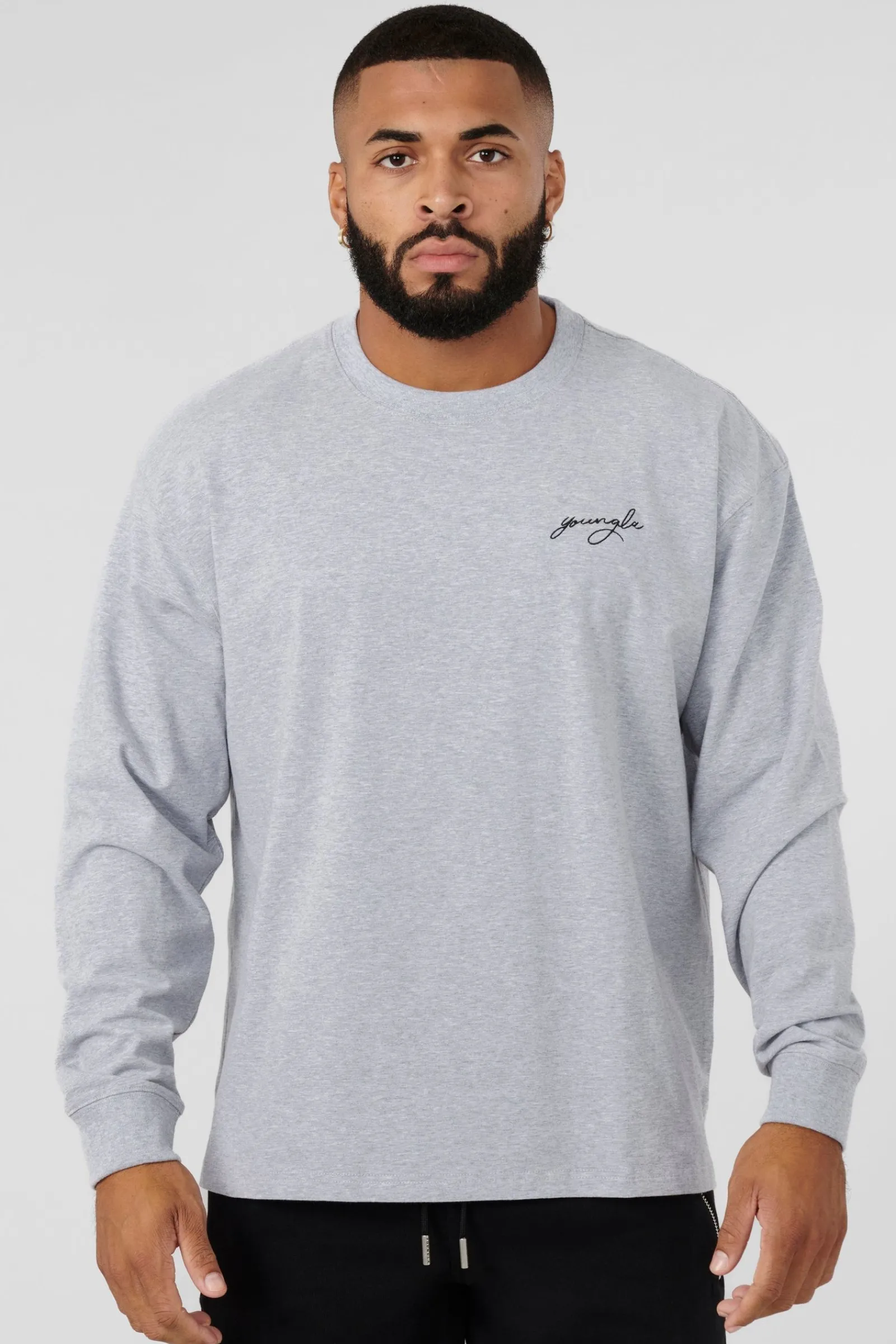 Shirts<Youngla 805 Essential Longsleeves Black|Citadel|Heather Grey|Hot Fudge