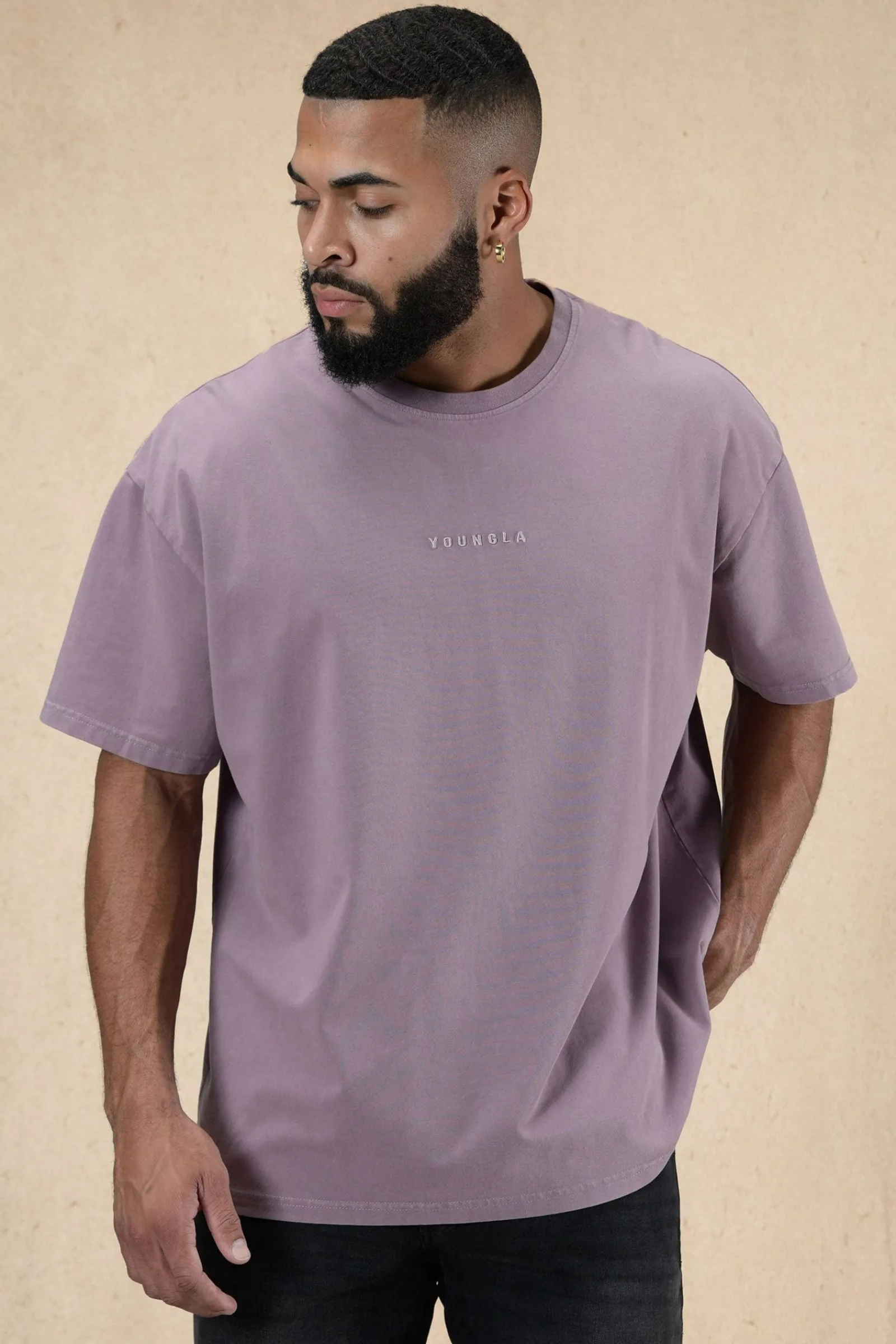 Shirts<Youngla 420 Essential Oversized Tee Black Wash|Brown Wash|Lavender Wash|Orange Wash