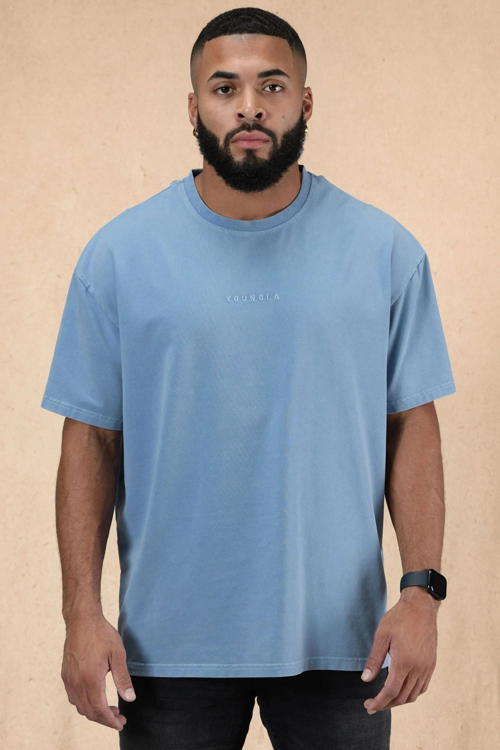 Shirts<Youngla 420 Essential Oversized Tee Black Wash|Brown Wash|Lavender Wash|Orange Wash