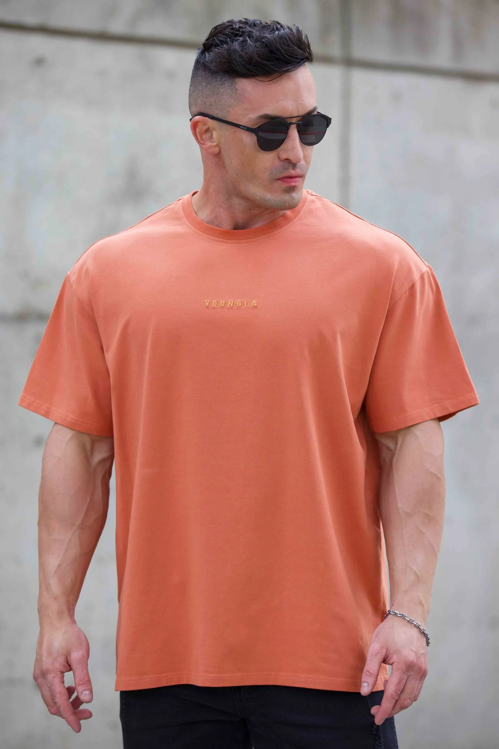 Shirts<Youngla 420 Essential Oversized Tee Black Wash|Brown Wash|Lavender Wash|Orange Wash