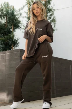 Joggers<Youngla 216 Eternal No Cuff Sweats Black Wash|Brown Wash|Coal Wash|Heather Grey