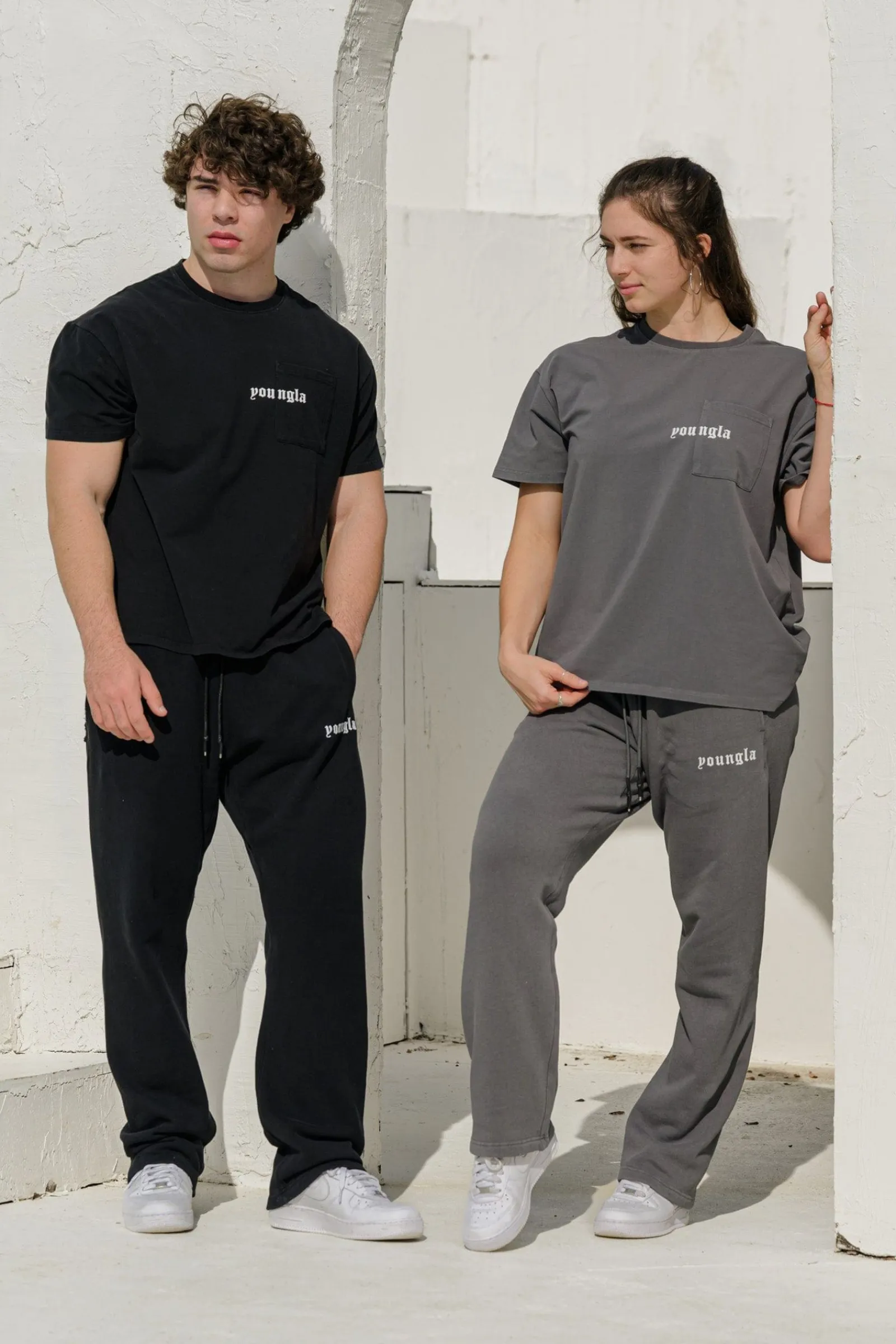 Shirts<Youngla 416 Eternal Pocket Tees Black Wash|Brown Wash|Coal Wash|Heather Grey