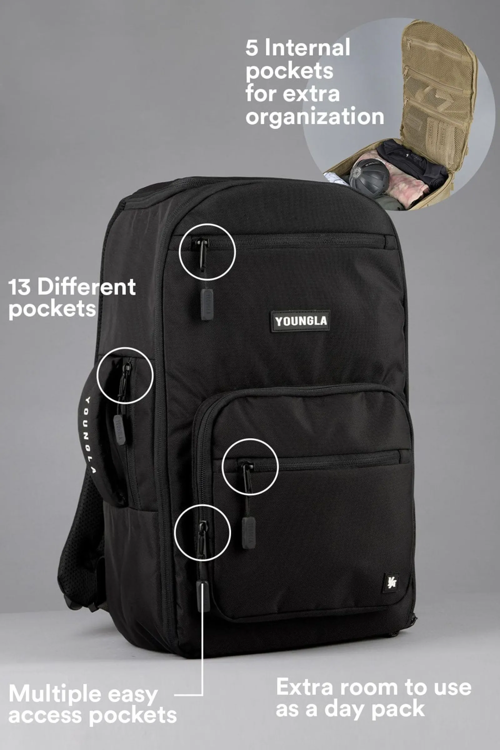 Accessories<Youngla 730 Expedition Backpacks Black|Tan|Red