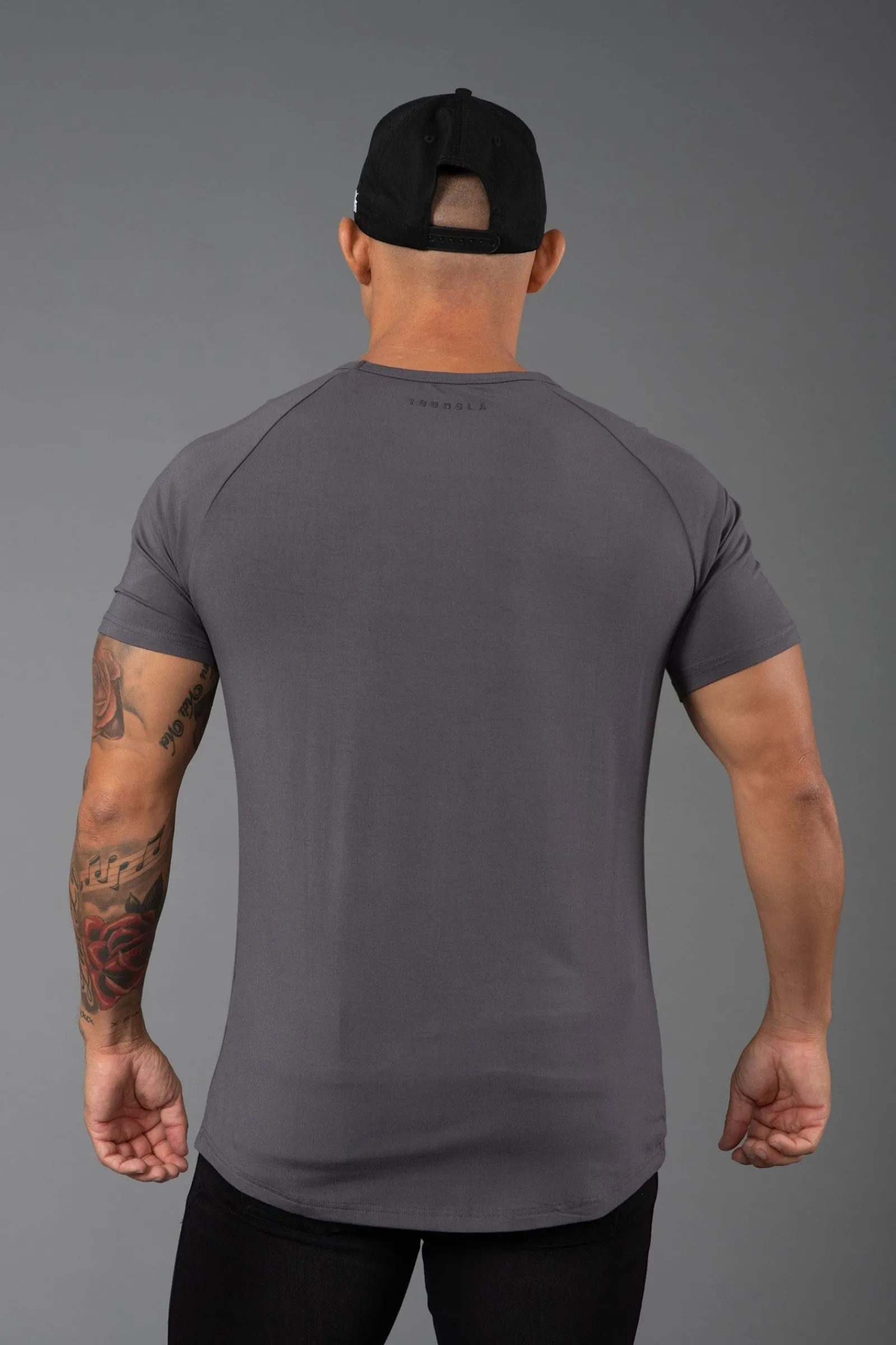Shirts<Youngla 422 Fitted Delt Tee Black|Brown|Heather Grey|Nardo Grey