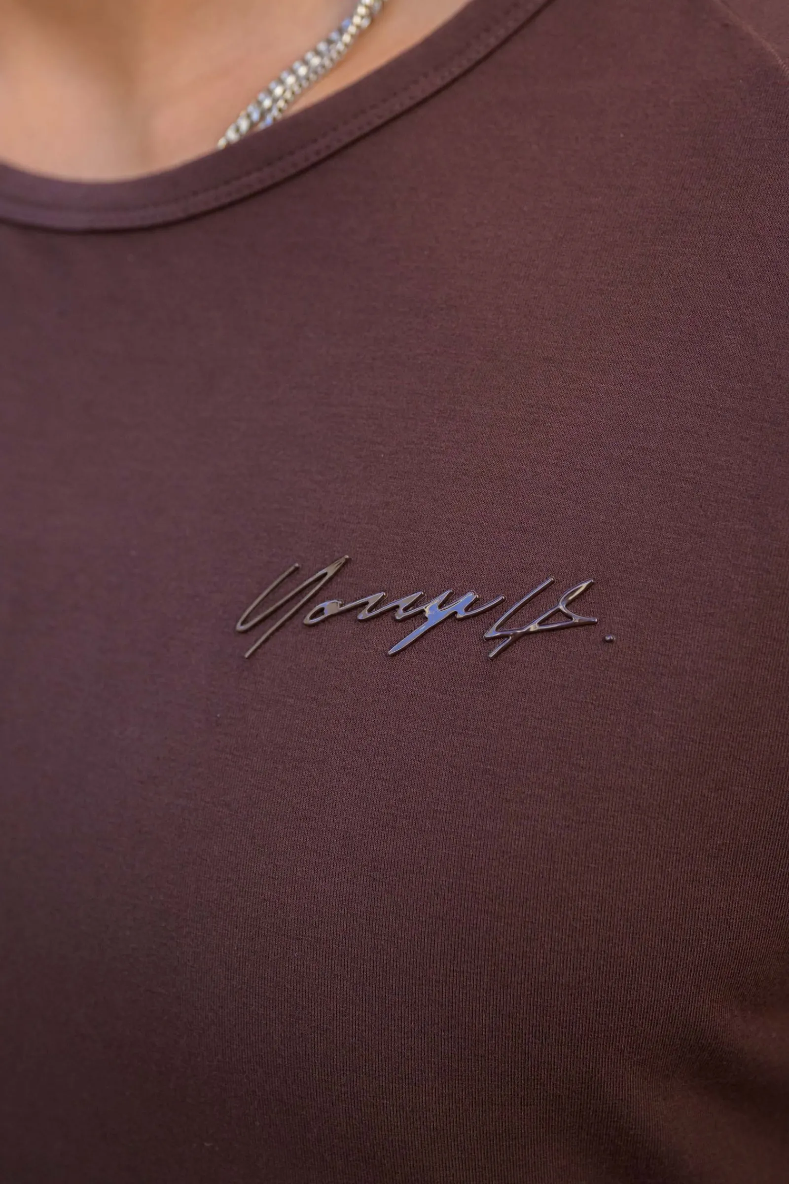 Shirts<Youngla 422 Fitted Delt Tee Black|Brown|Heather Grey|Nardo Grey