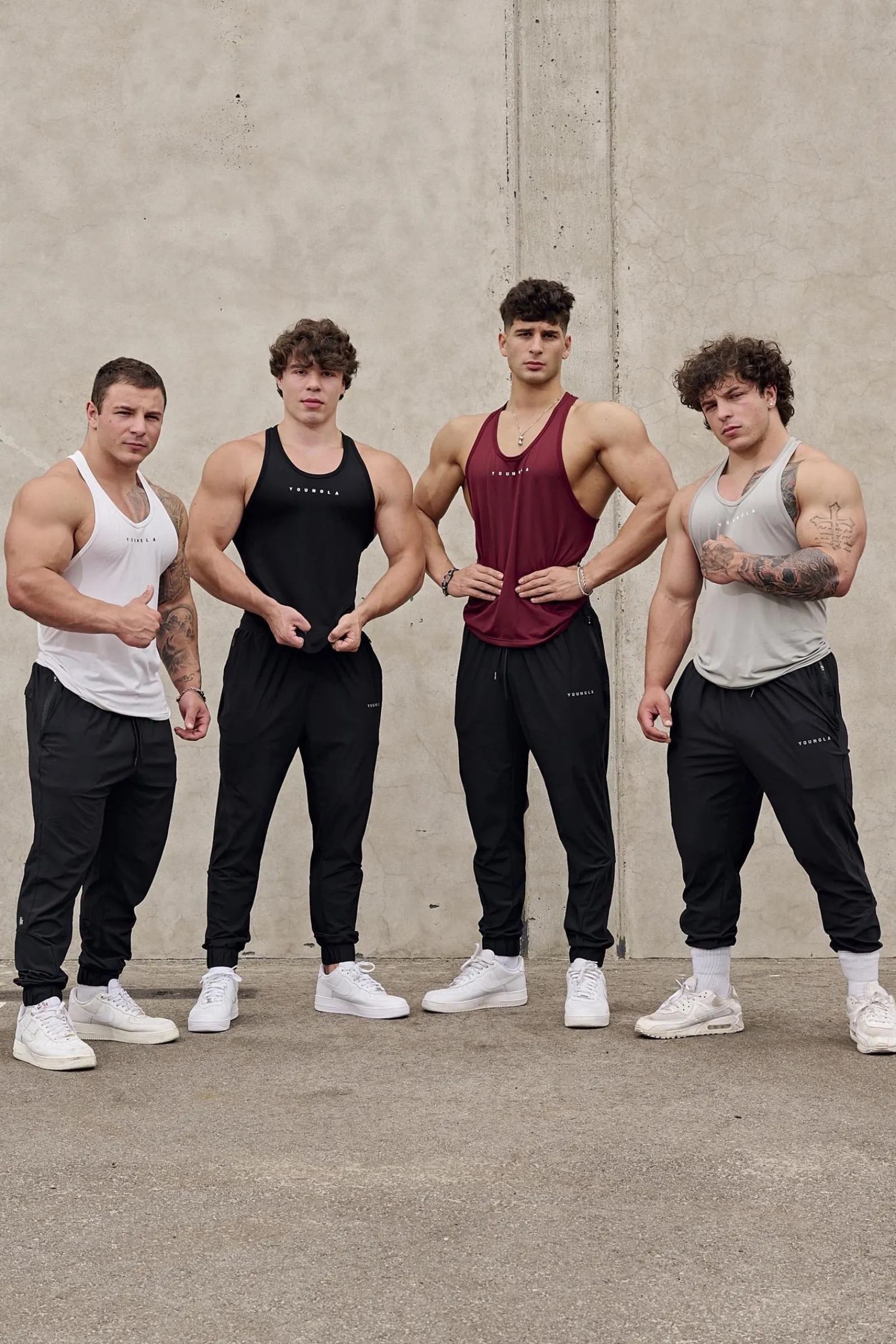 Tanks<Youngla 336 Flex Fit Stringers Beacon Blue|Black|Brown|Deep Burgundy