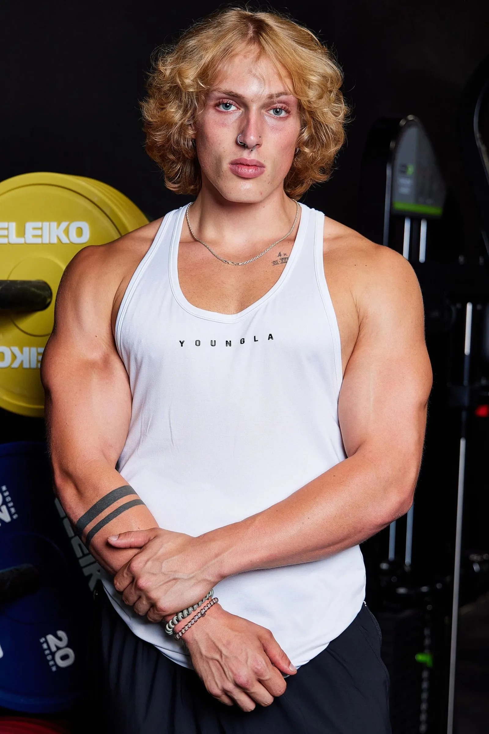 Tanks<Youngla 336 Flex Fit Stringers Beacon Blue|Black|Brown|Deep Burgundy