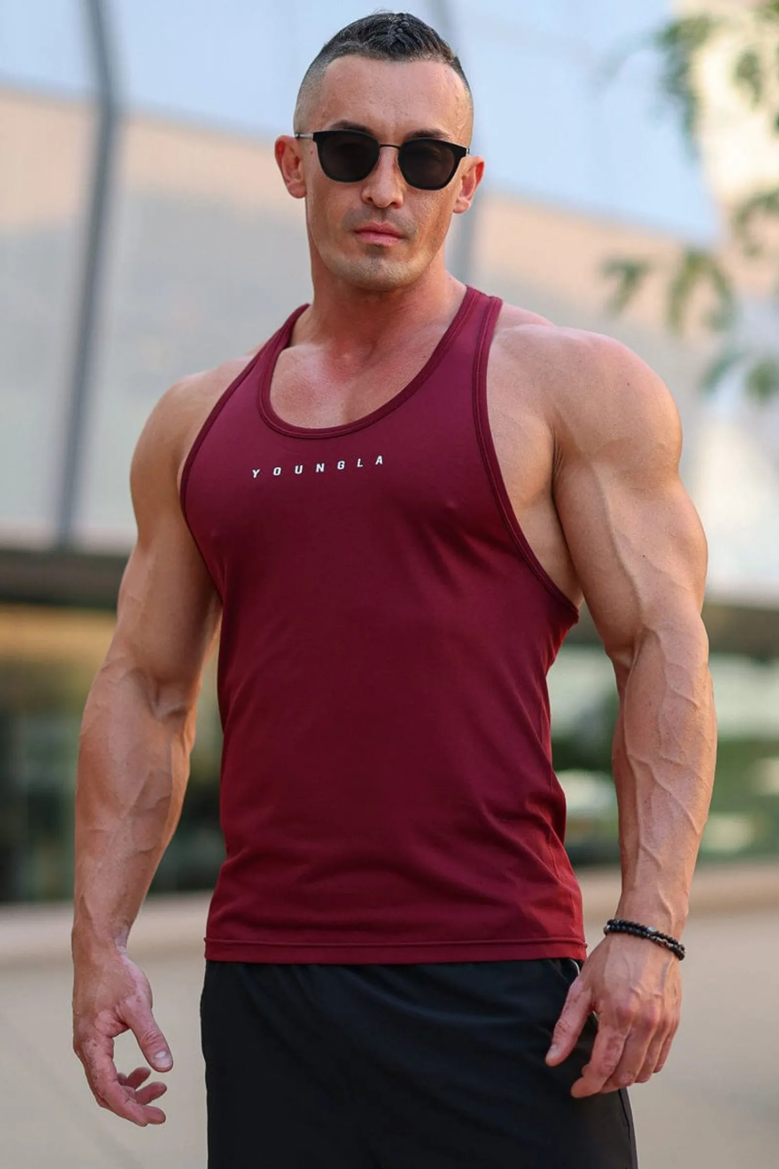 Tanks<Youngla 336 Flex Fit Stringers Beacon Blue|Black|Brown|Deep Burgundy