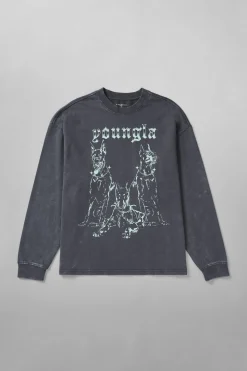 Shirts<Youngla 804 For All The Dogs Longsleeves Black Wash|Brown Wash|Deep Teal Wash|Grey Wash