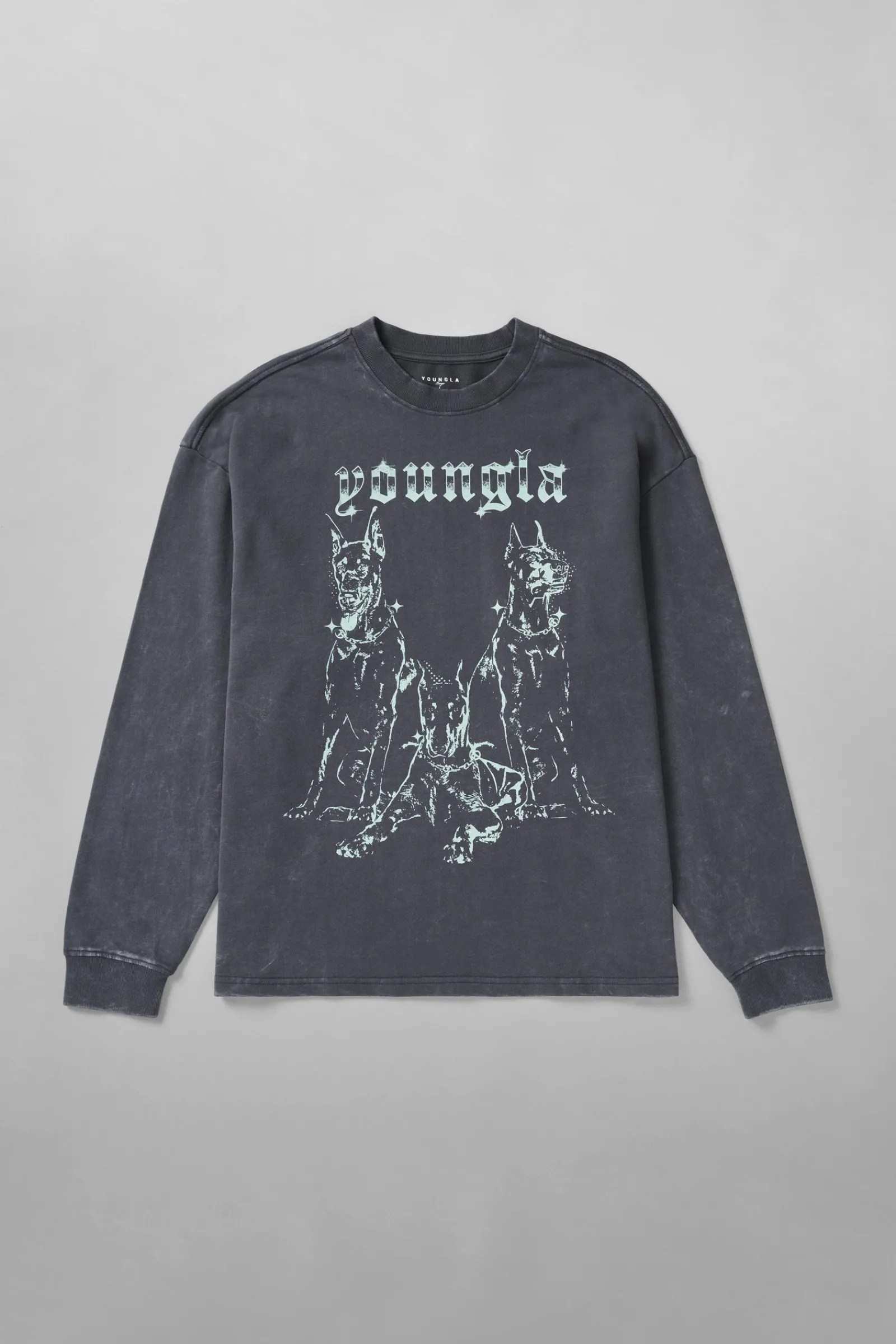 Shirts<Youngla 804 For All The Dogs Longsleeves Black Wash|Brown Wash|Deep Teal Wash|Grey Wash