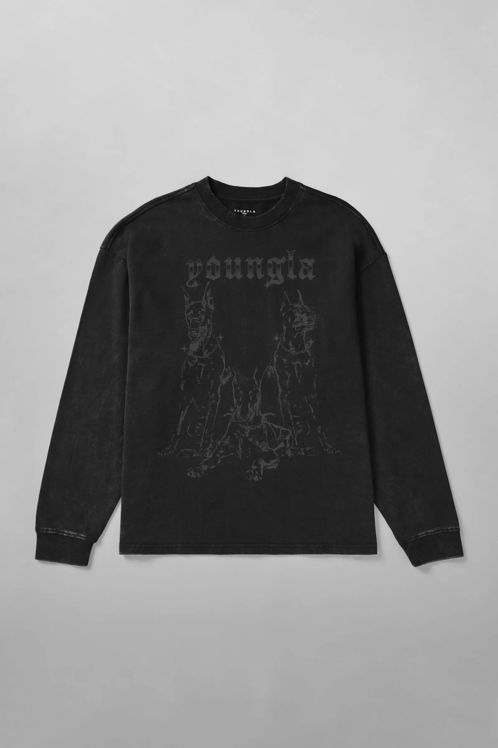 Shirts<Youngla 804 For All The Dogs Longsleeves Black Wash|Brown Wash|Deep Teal Wash|Grey Wash