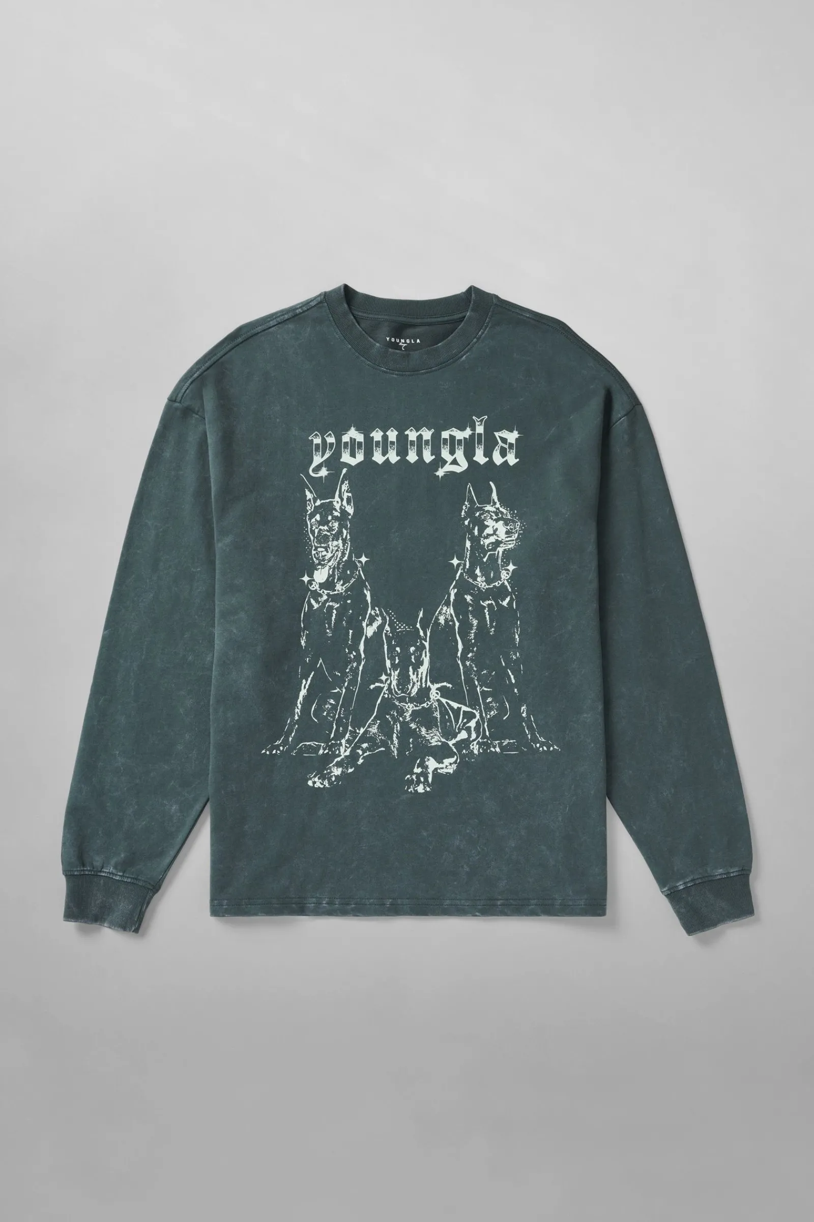 Shirts<Youngla 804 For All The Dogs Longsleeves Black Wash|Brown Wash|Deep Teal Wash|Grey Wash